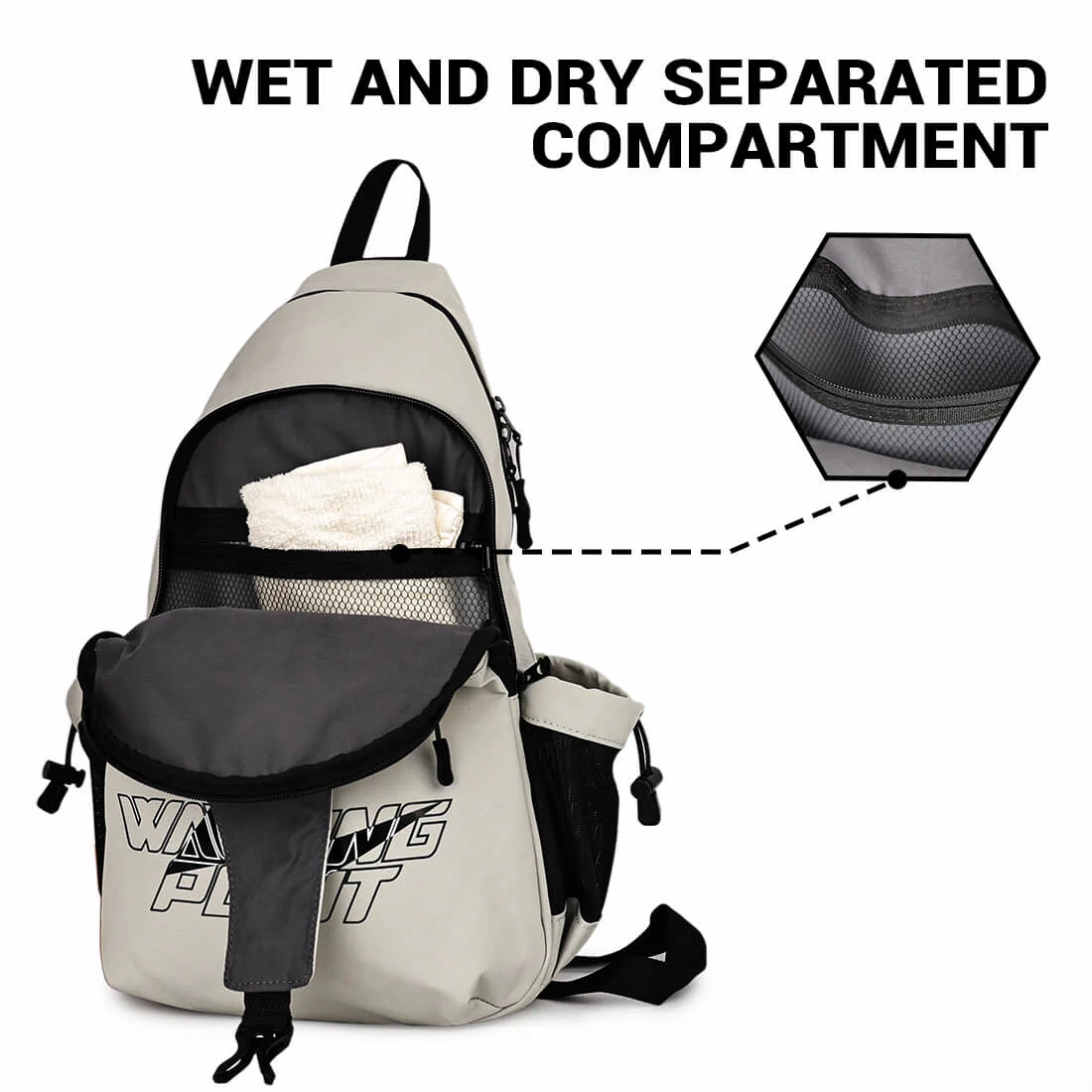 Warping Point Pickleball Sling Bag - Grey - Image 5
