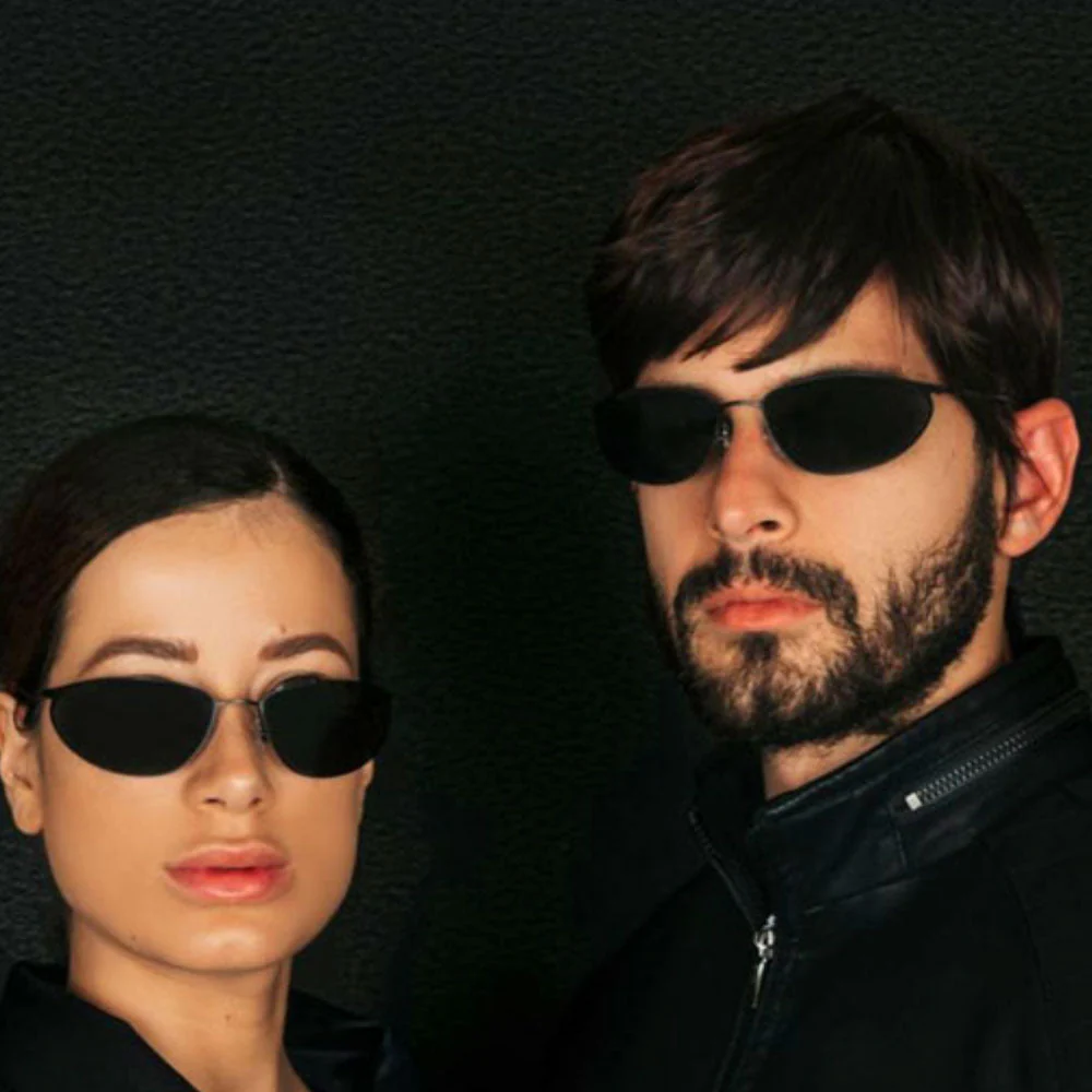 zeroUV zeroUV - Premium Metal Wire Cyberpunk Story Movie Sunglasses 1206 - Image 2