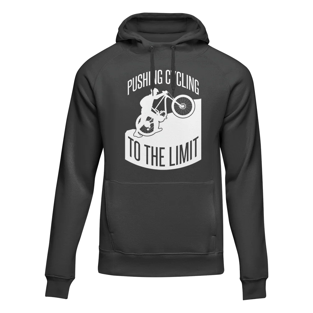 Outdoorzees Pushing Cycling To The Limit Adult Fleece Hoodie