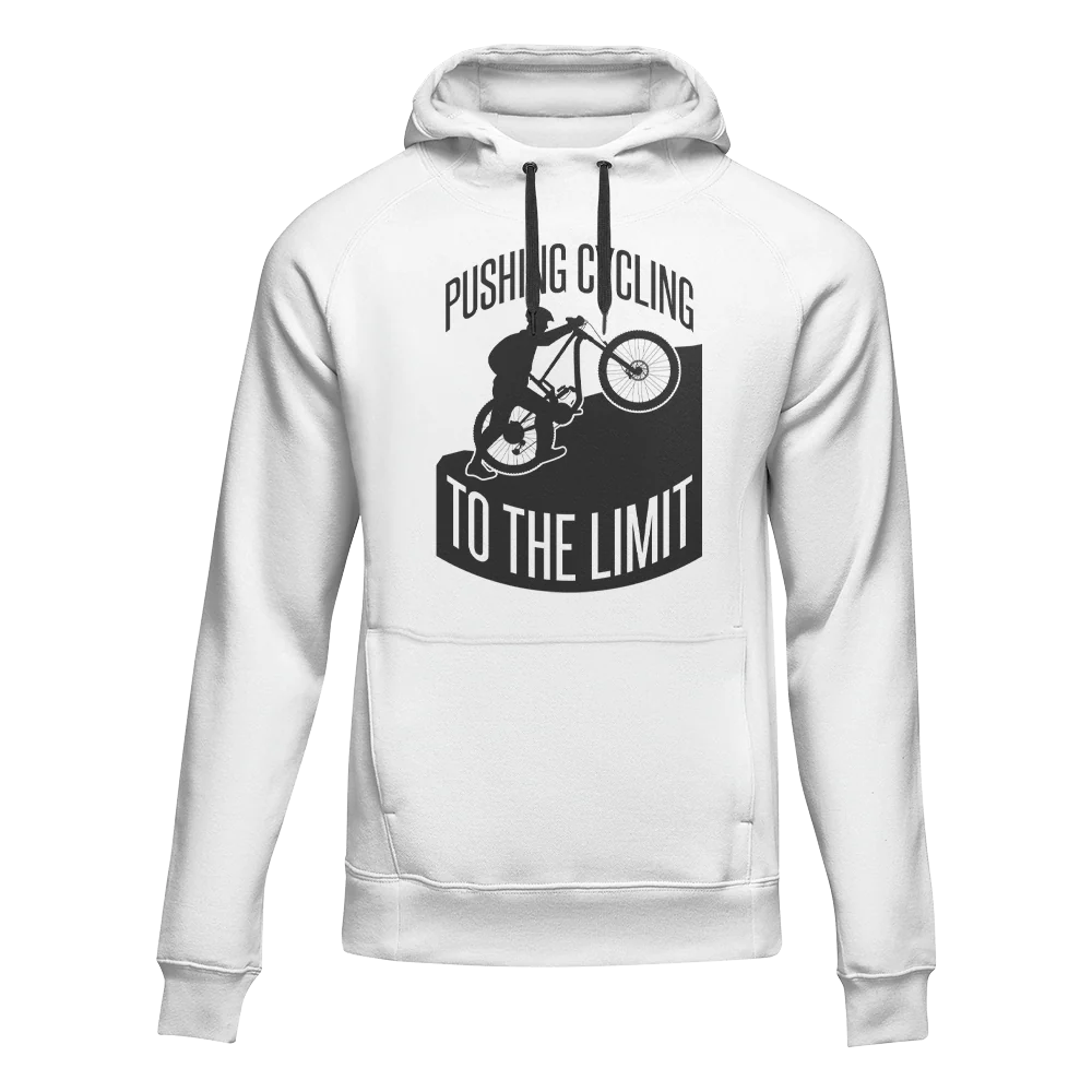 Outdoorzees Pushing Cycling To The Limit Adult Fleece Hoodie - Image 2