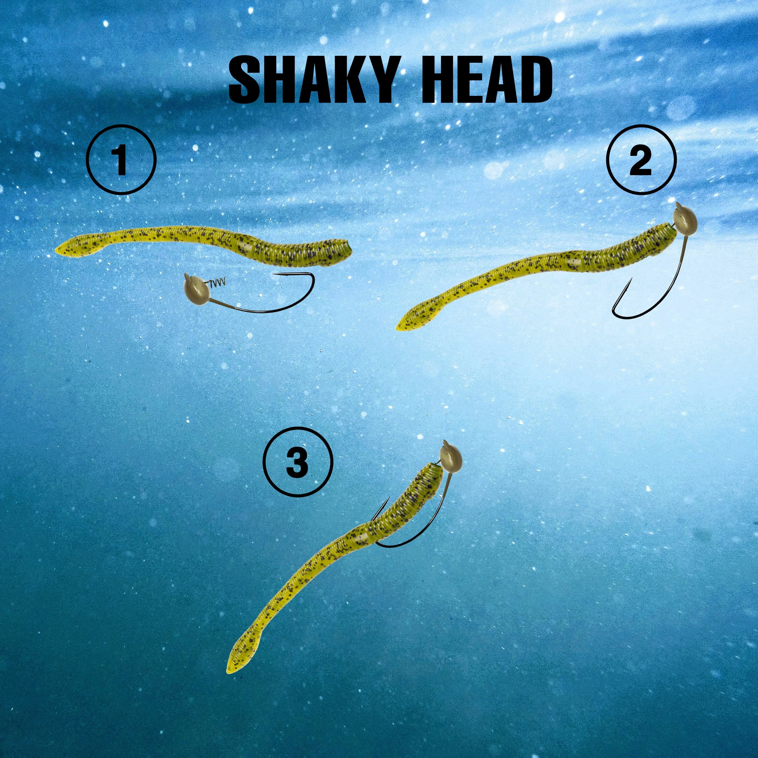 Reaction Tackle Tungsten Shaky Head Jigs 5-Pack - Image 5