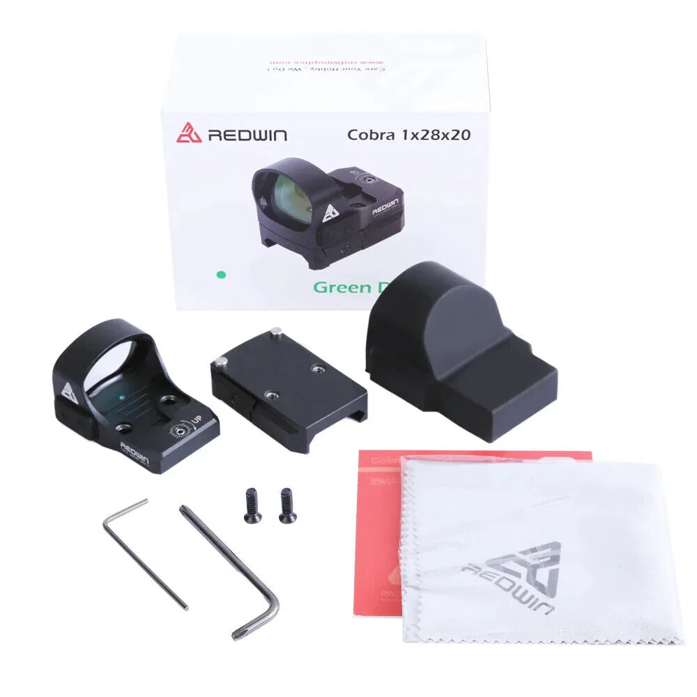 Red Win Cobra 28x20 Green Dot Sight - ALS & Manual, IPX67, 8-Level Illumination - Image 7