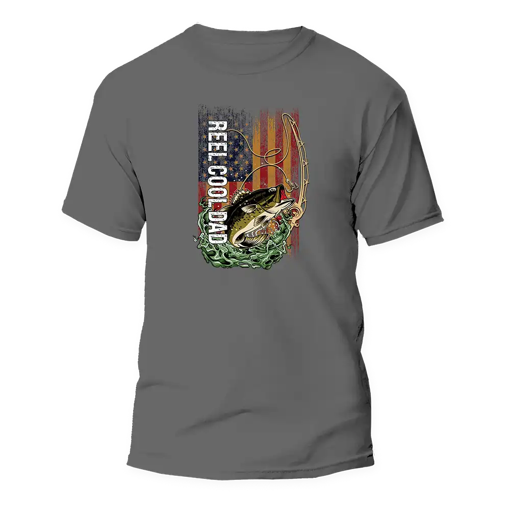 Outdoorzees Reel Cool Dad Man T-Shirt - Image 2