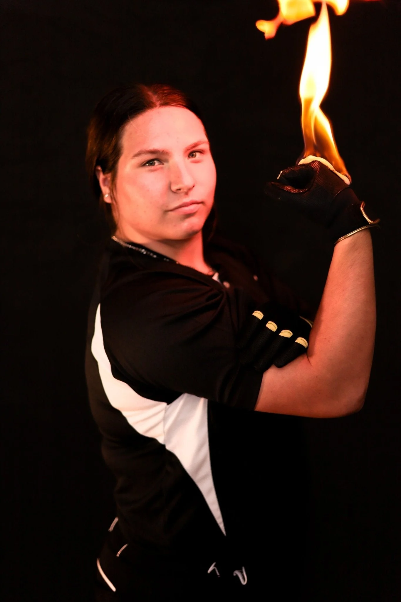 Resilient SFBL Championship Fastpitch Batting gloves - Black and Gold - Image 5