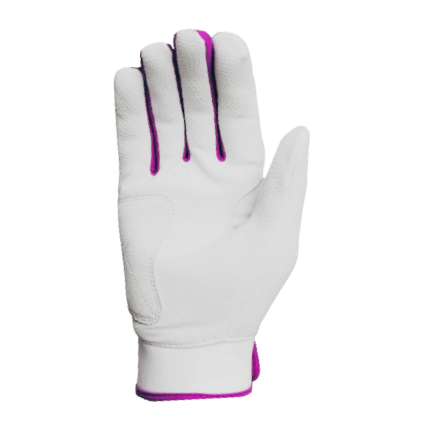 Resilient SFBL Championship Fastpitch Batting gloves - White and Purple - Image 2