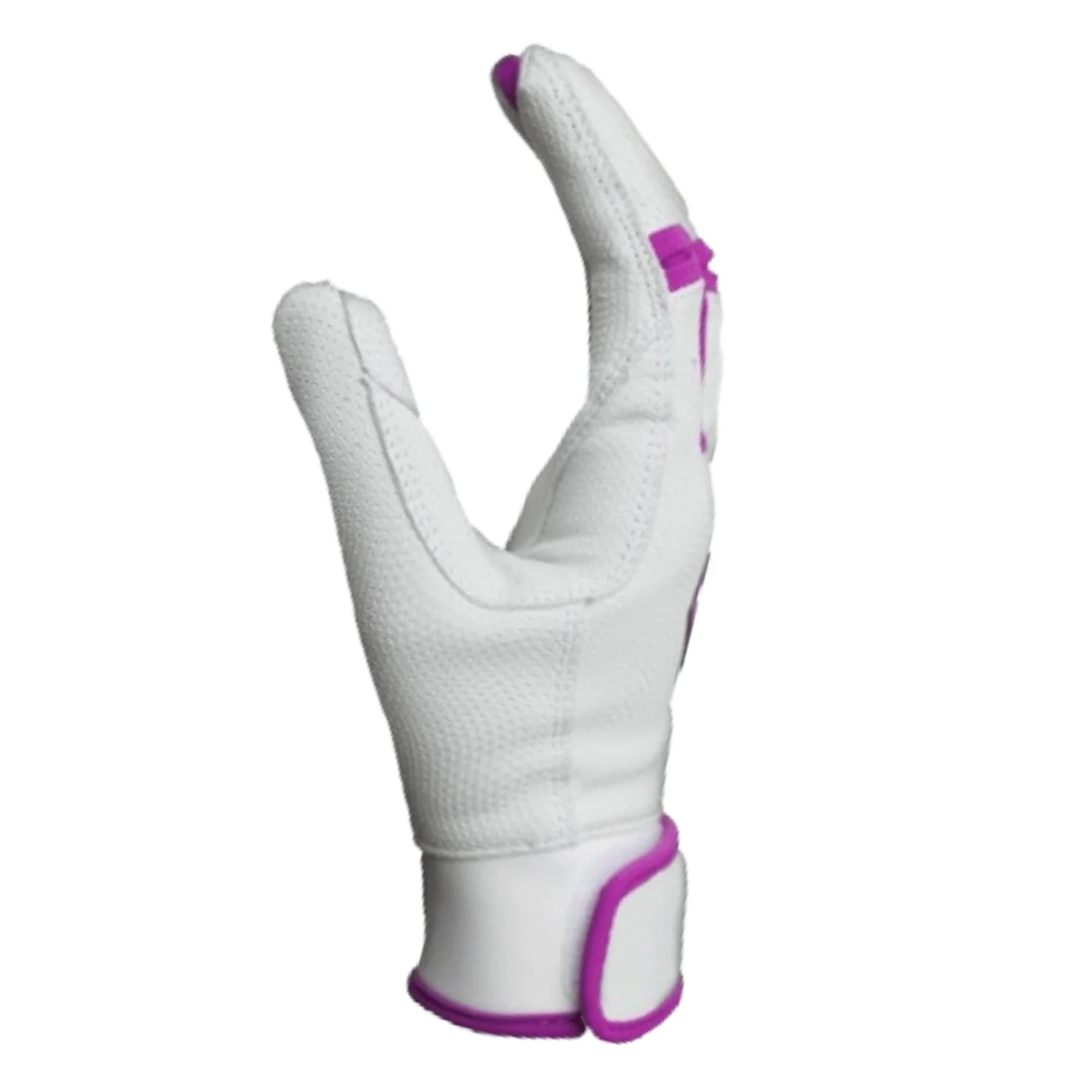Resilient SFBL Championship Fastpitch Batting gloves - White and Purple - Image 3