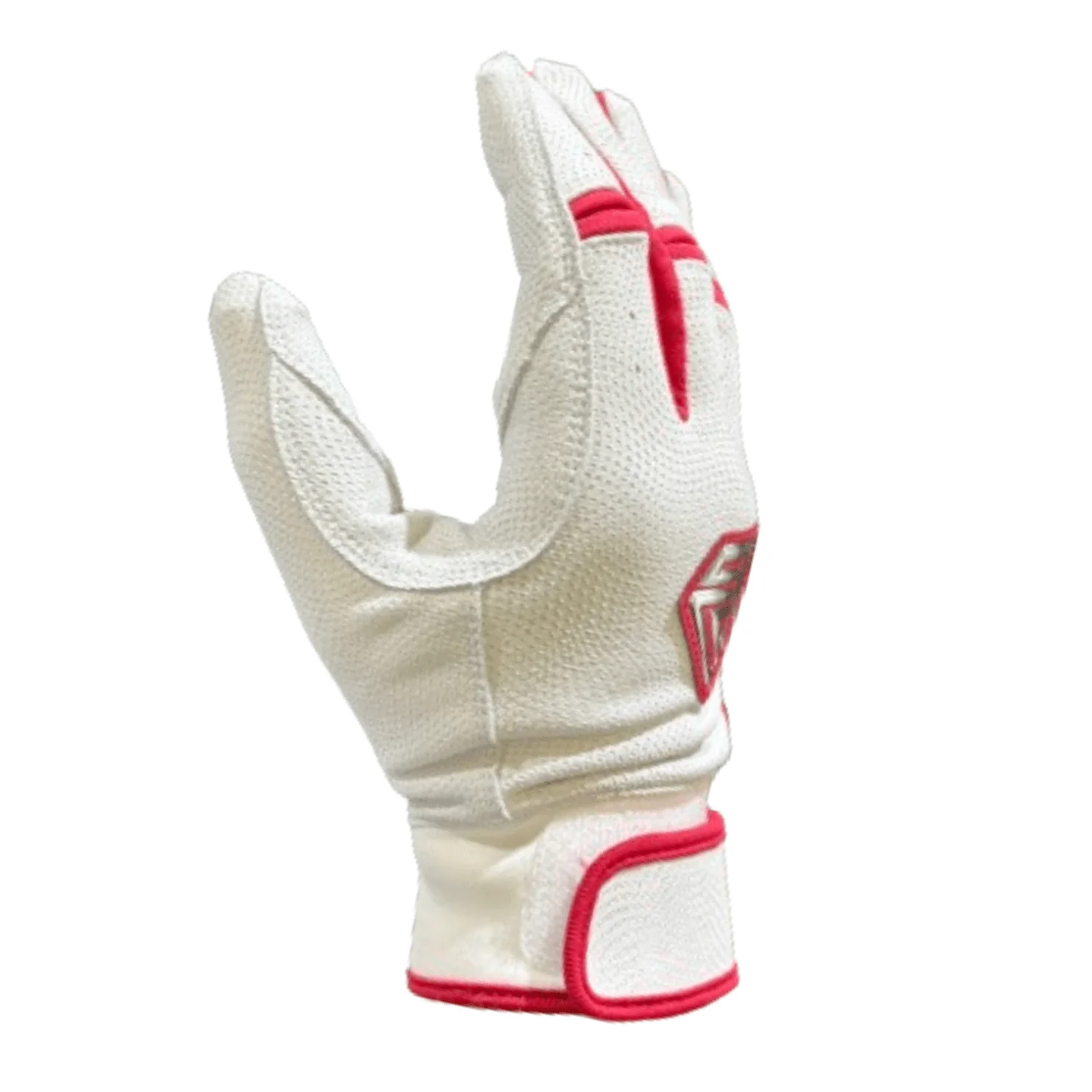 Resilient SFBL Championship Fastpitch Batting gloves - White and Red - Image 2