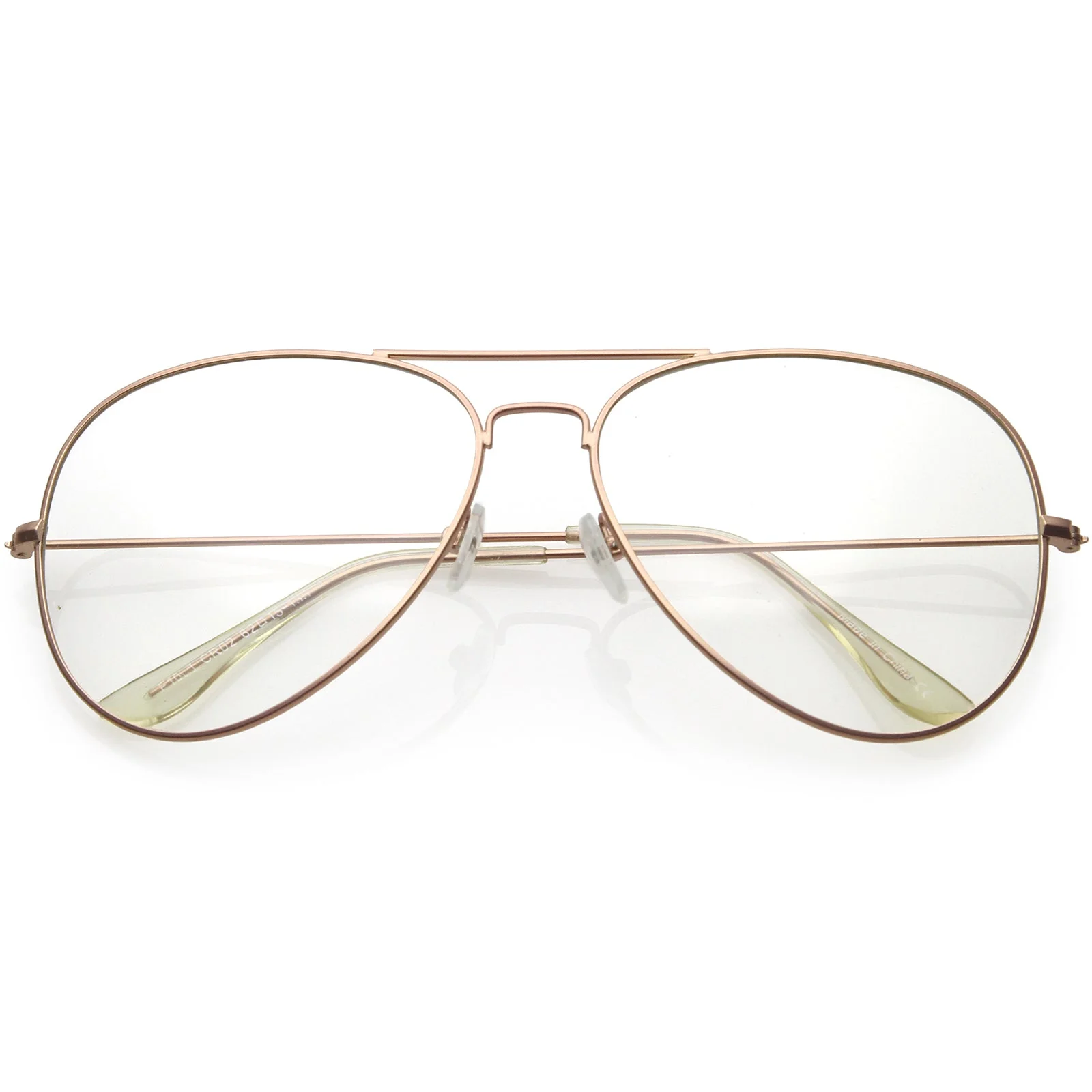 zeroUV Retro Full Metal Aviator Sunglasses With Clear Lenses Glasses 9591 - Image 16
