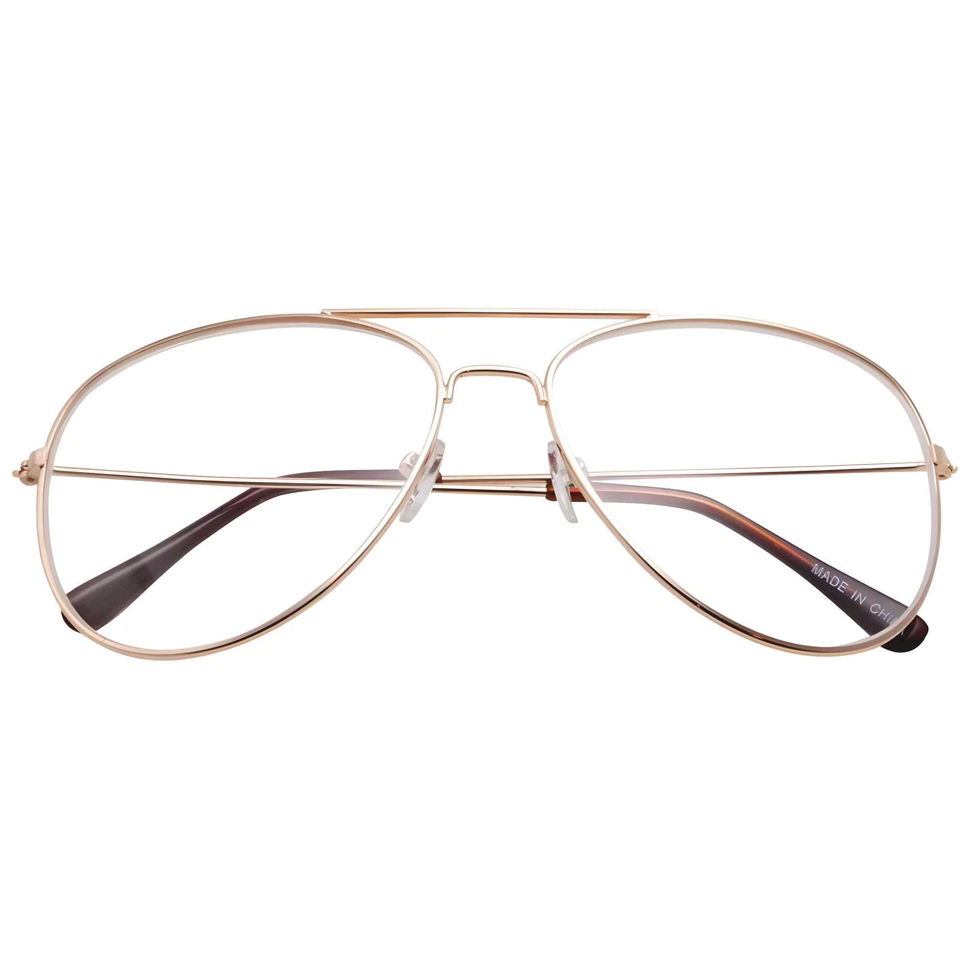 zeroUV Retro Full Metal Aviator Sunglasses With Clear Lenses Glasses 9591 - Image 17
