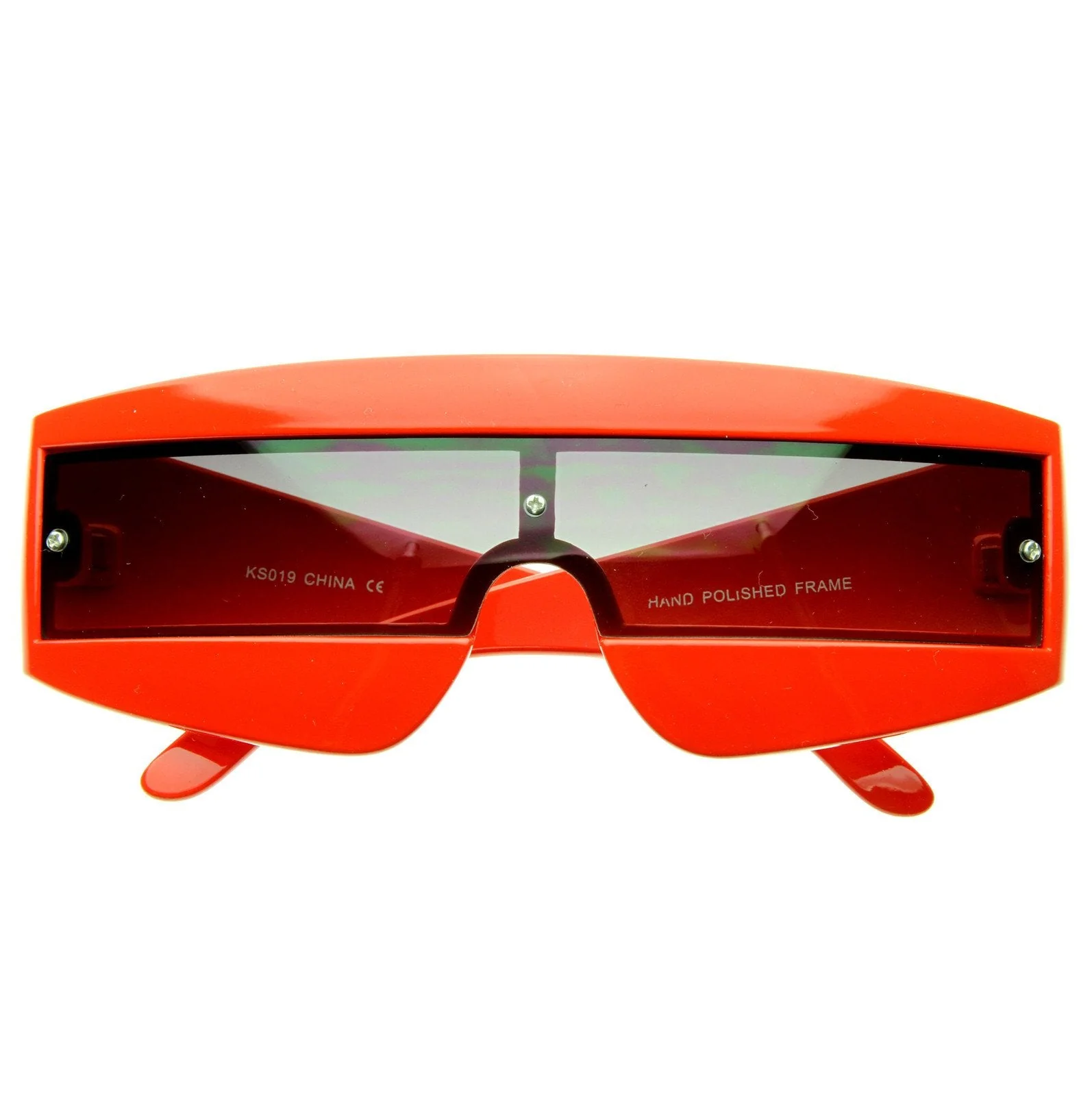 zeroUV Retro Futuristic 1980's Fashion Shield Novelty Sunglasses 8399 - Image 2