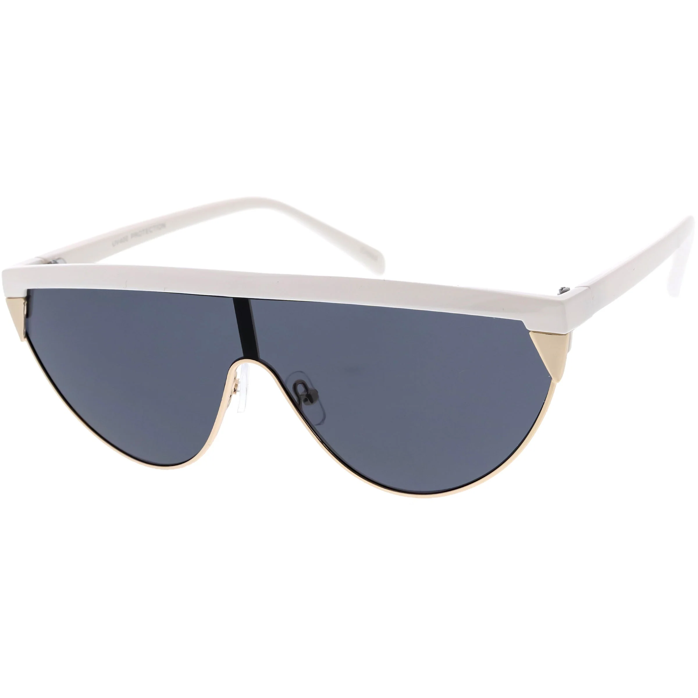 zeroUV Retro Futuristic Flat Top Mono Shield Blade Sunglasses C953 - Image 8