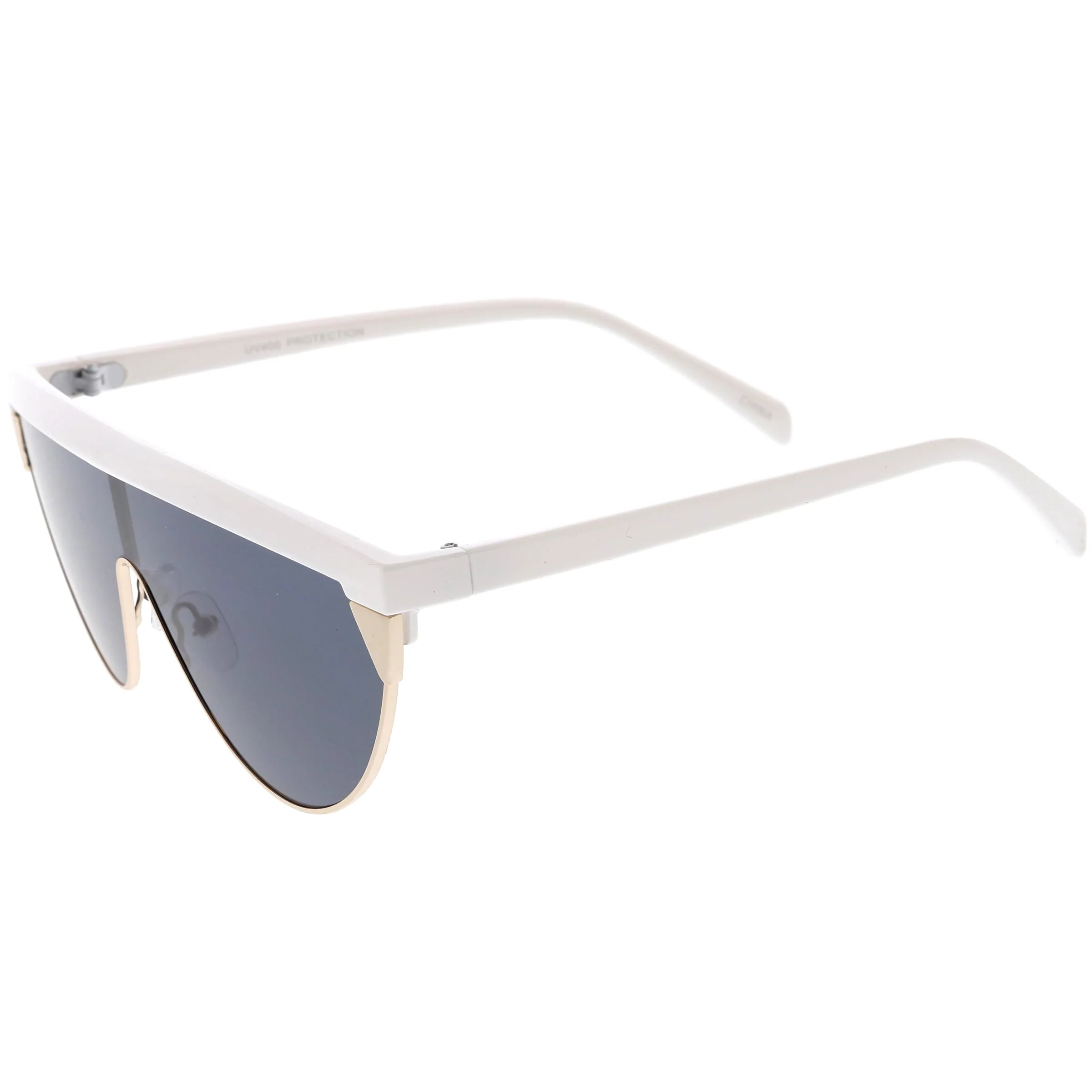 zeroUV Retro Futuristic Flat Top Mono Shield Blade Sunglasses C953 - Image 9