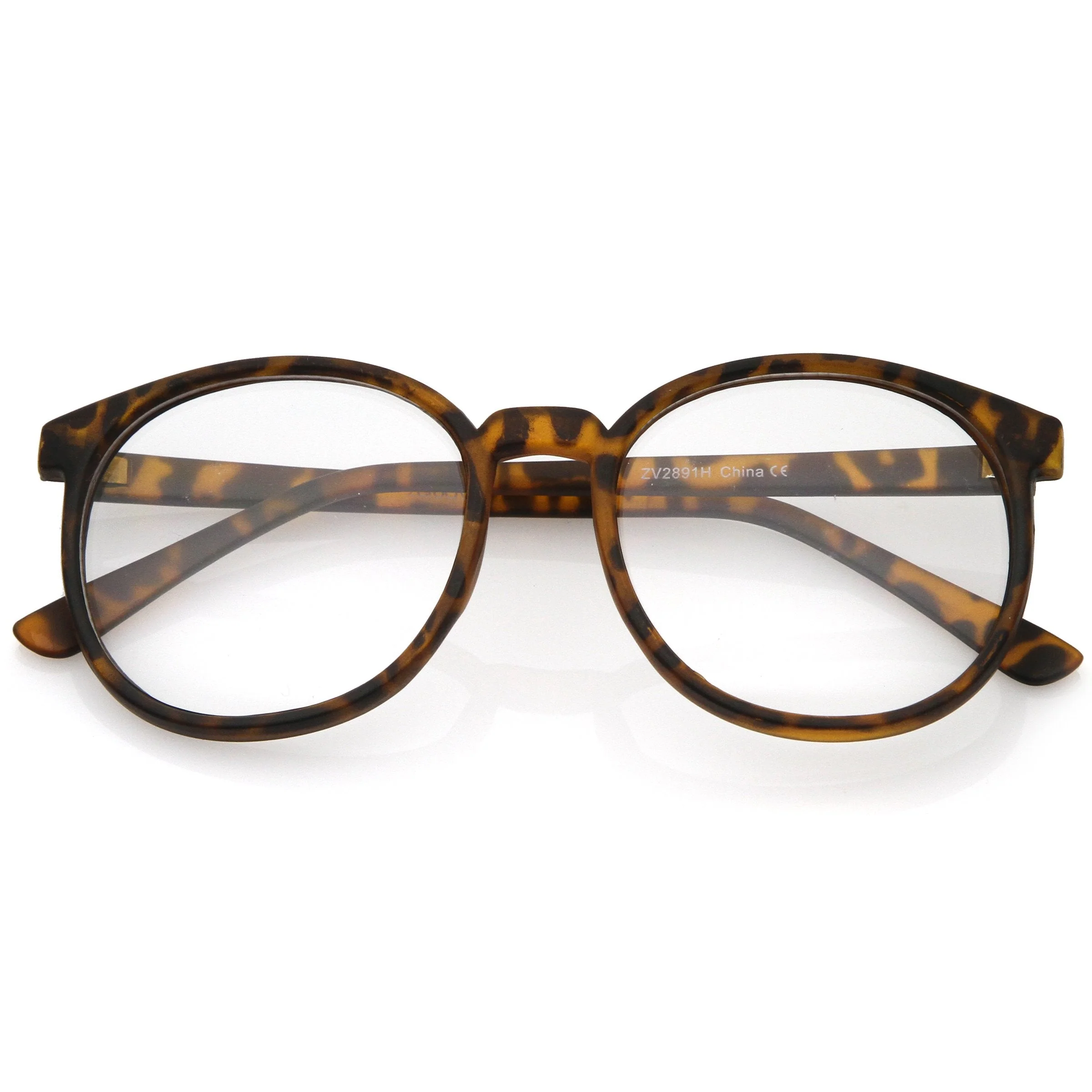 zeroUV Retro Indie Dapper Round P3 Clear Lens Glasses C099