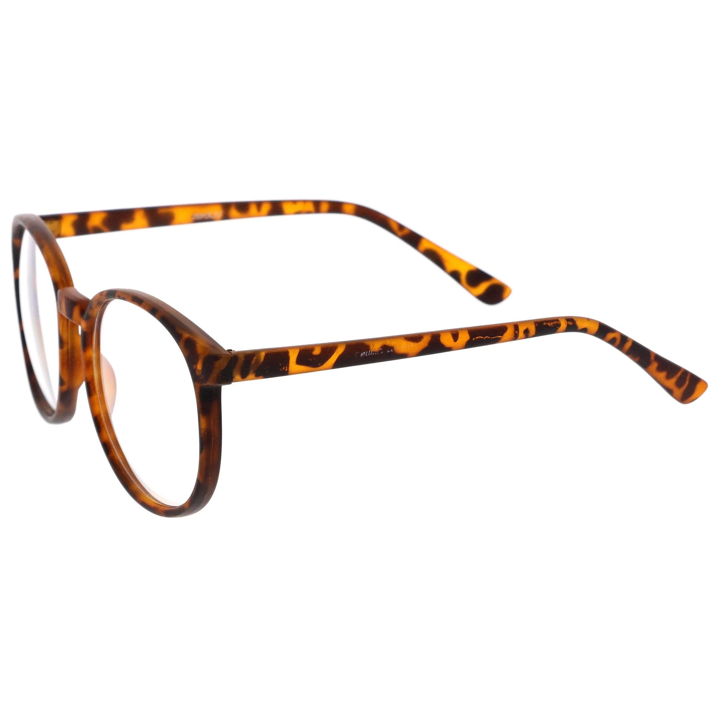 zeroUV Retro Indie Dapper Round P3 Clear Lens Glasses C099 - Image 3