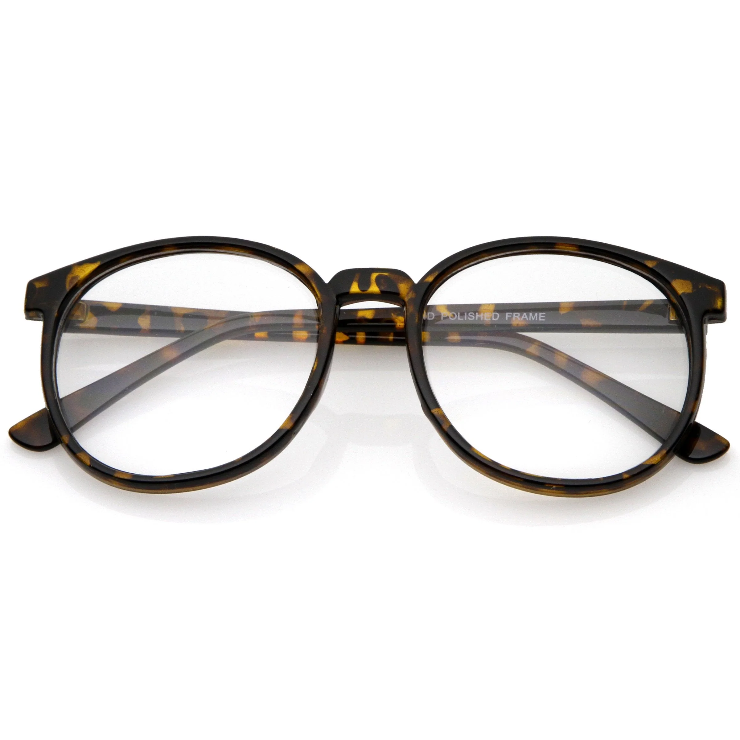 zeroUV Retro Indie Dapper Round P3 Clear Lens Glasses C099 - Image 5