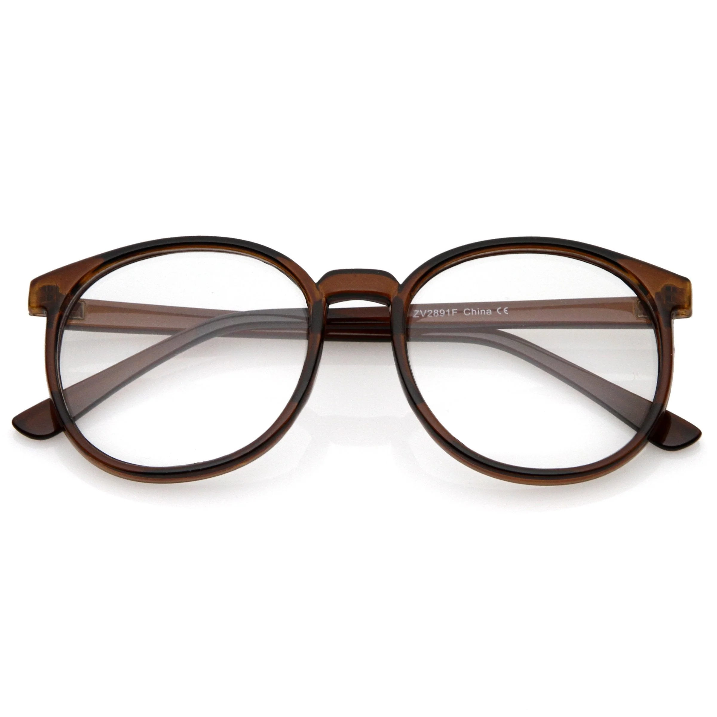 zeroUV Retro Indie Dapper Round P3 Clear Lens Glasses C099 - Image 6