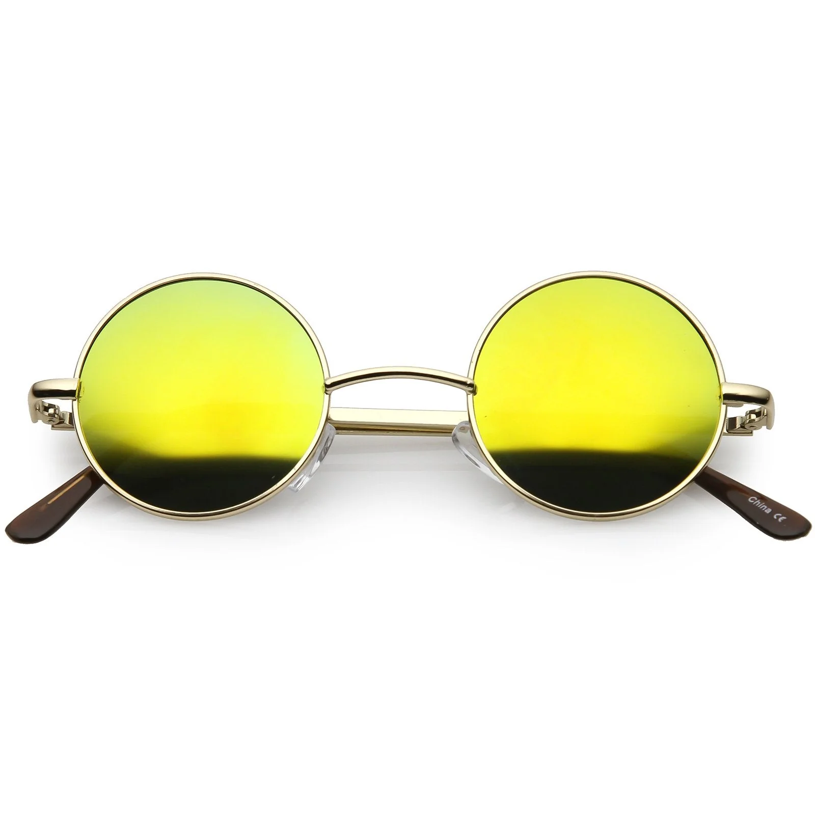 zeroUV Retro Lennon Style Round Circle Metal Mirror Lens Sunglasses 1408 - Image 10