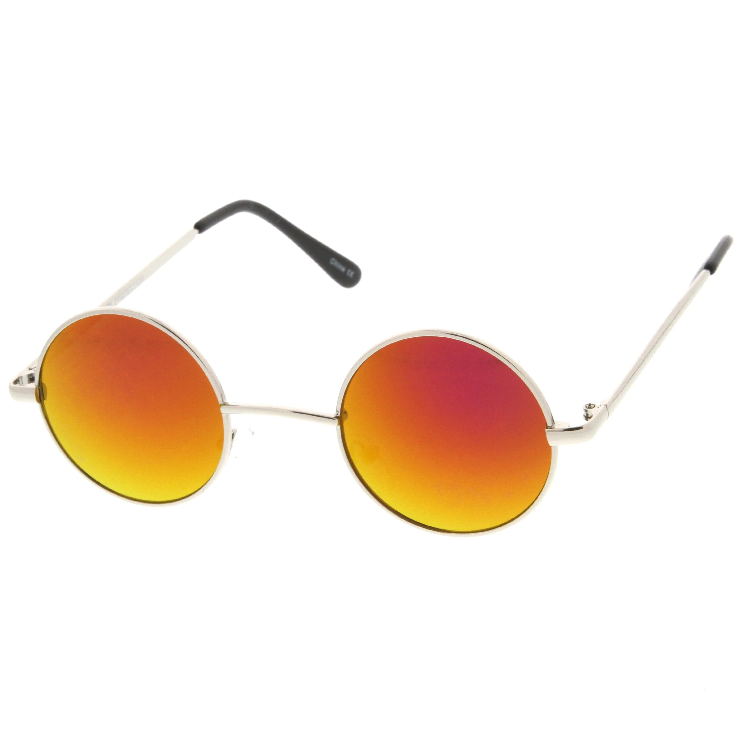 zeroUV Retro Lennon Style Round Circle Metal Mirror Lens Sunglasses 1408 - Image 11