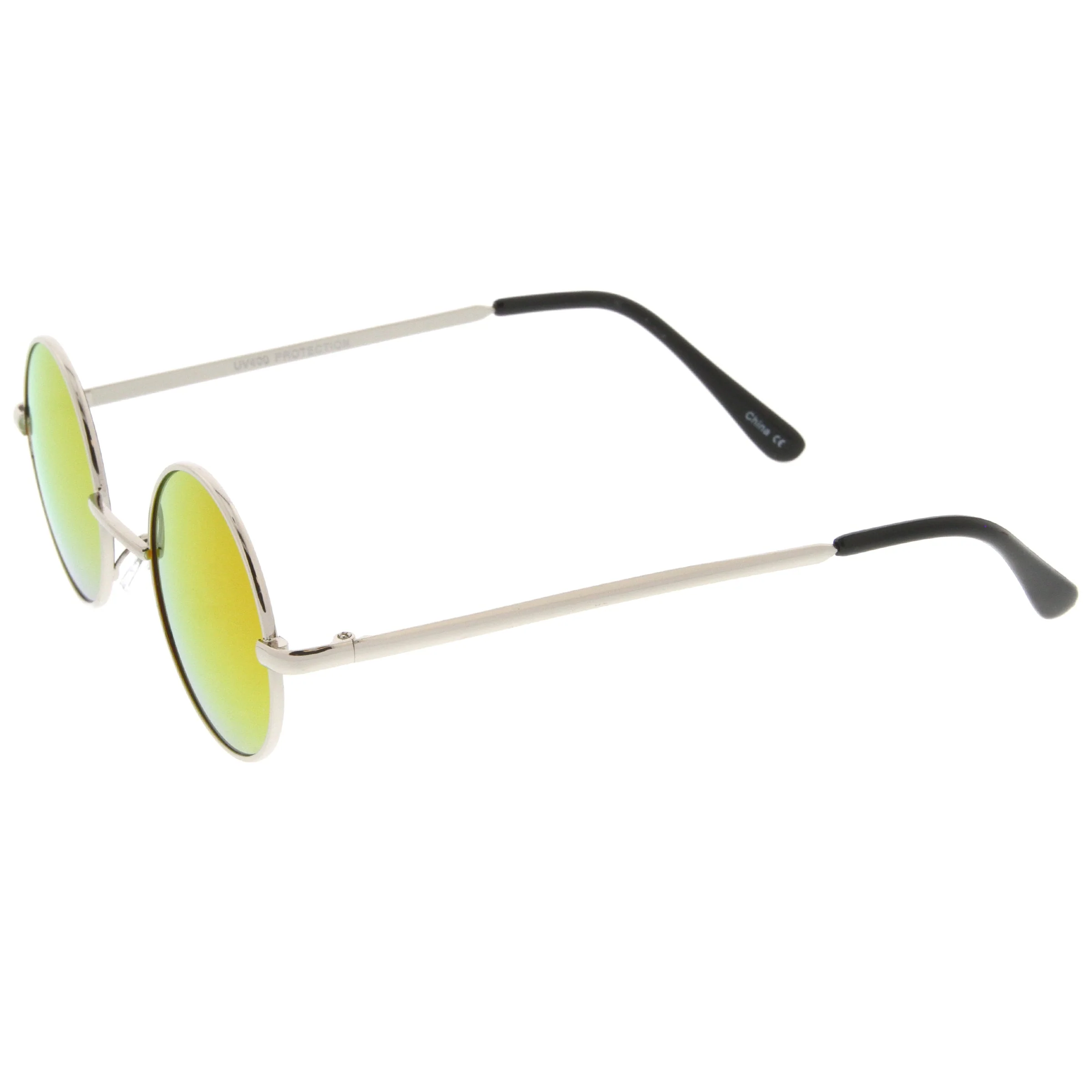 zeroUV Retro Lennon Style Round Circle Metal Mirror Lens Sunglasses 1408 - Image 12