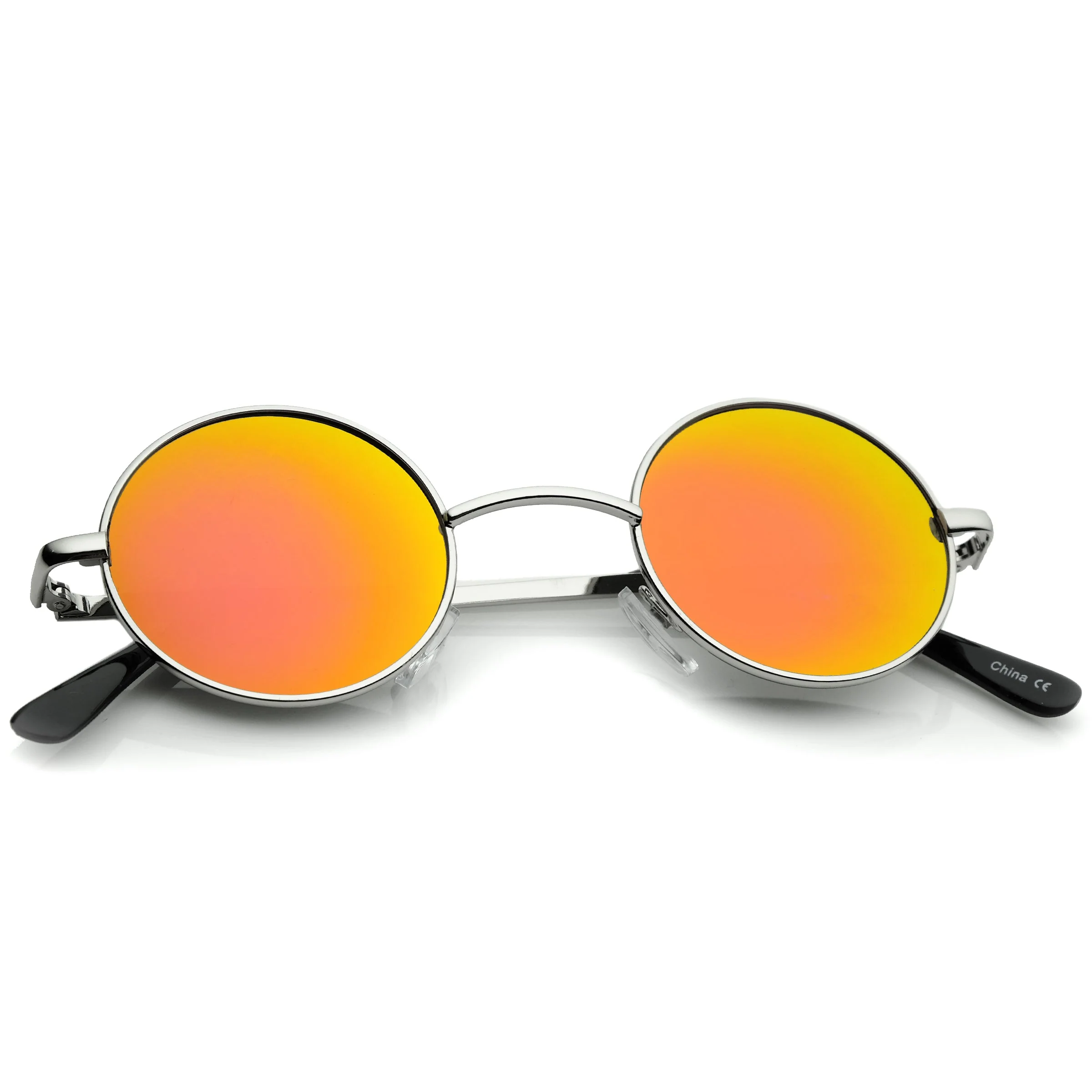 zeroUV Retro Lennon Style Round Circle Metal Mirror Lens Sunglasses 1408 - Image 13