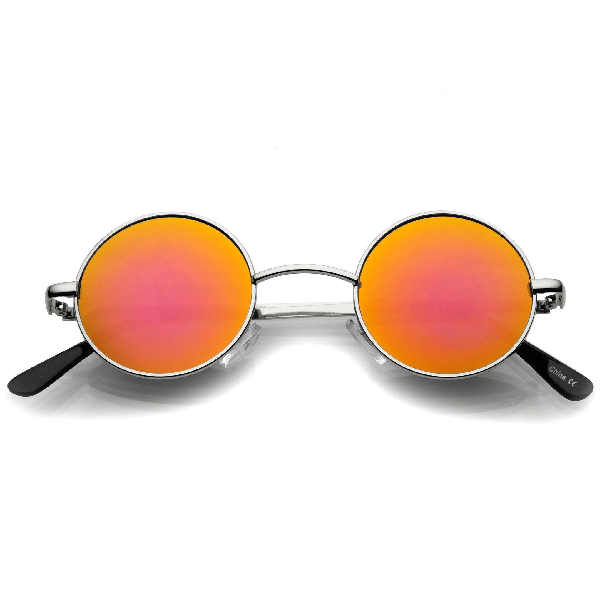 zeroUV Retro Lennon Style Round Circle Metal Mirror Lens Sunglasses 1408 - Image 14