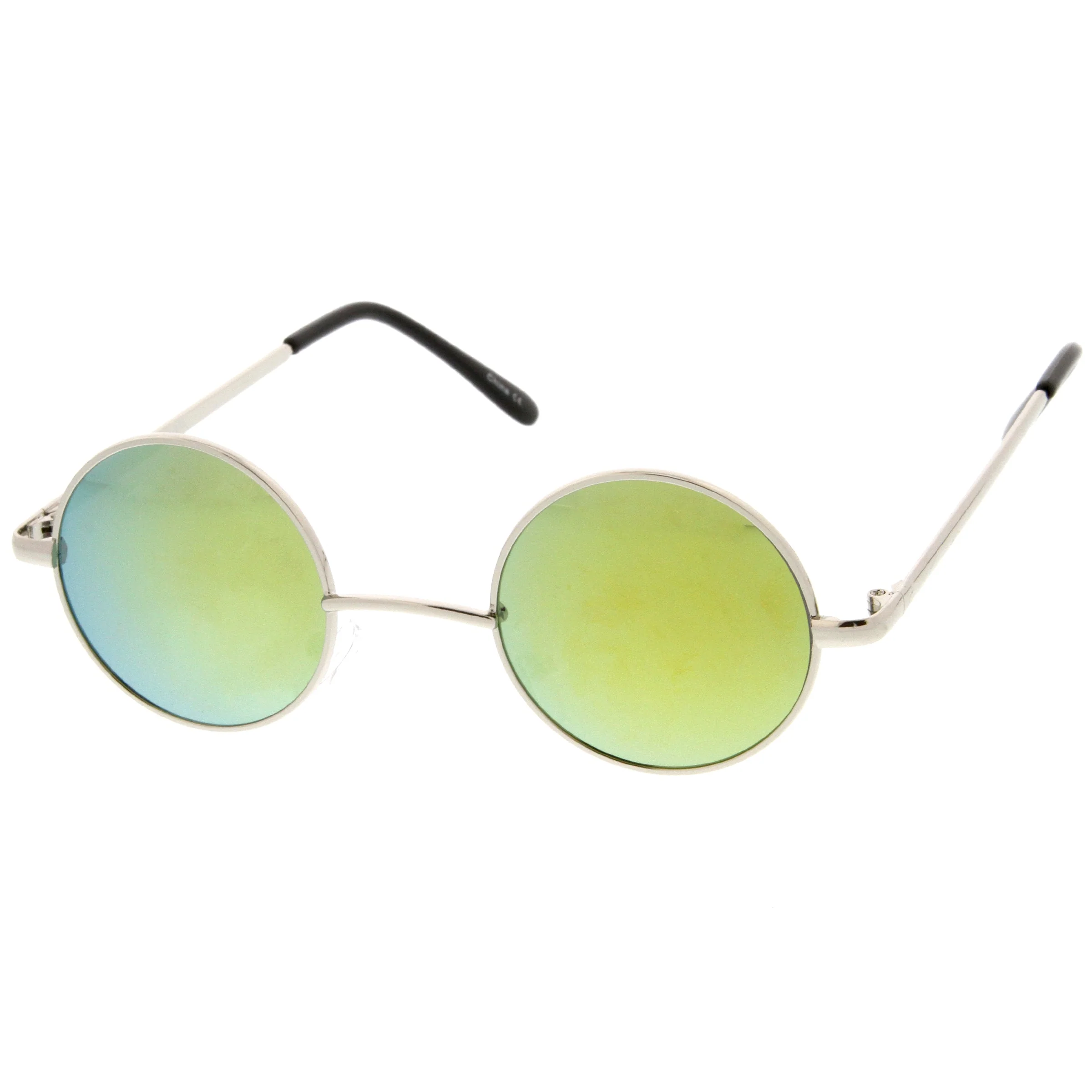 zeroUV Retro Lennon Style Round Circle Metal Mirror Lens Sunglasses 1408 - Image 15