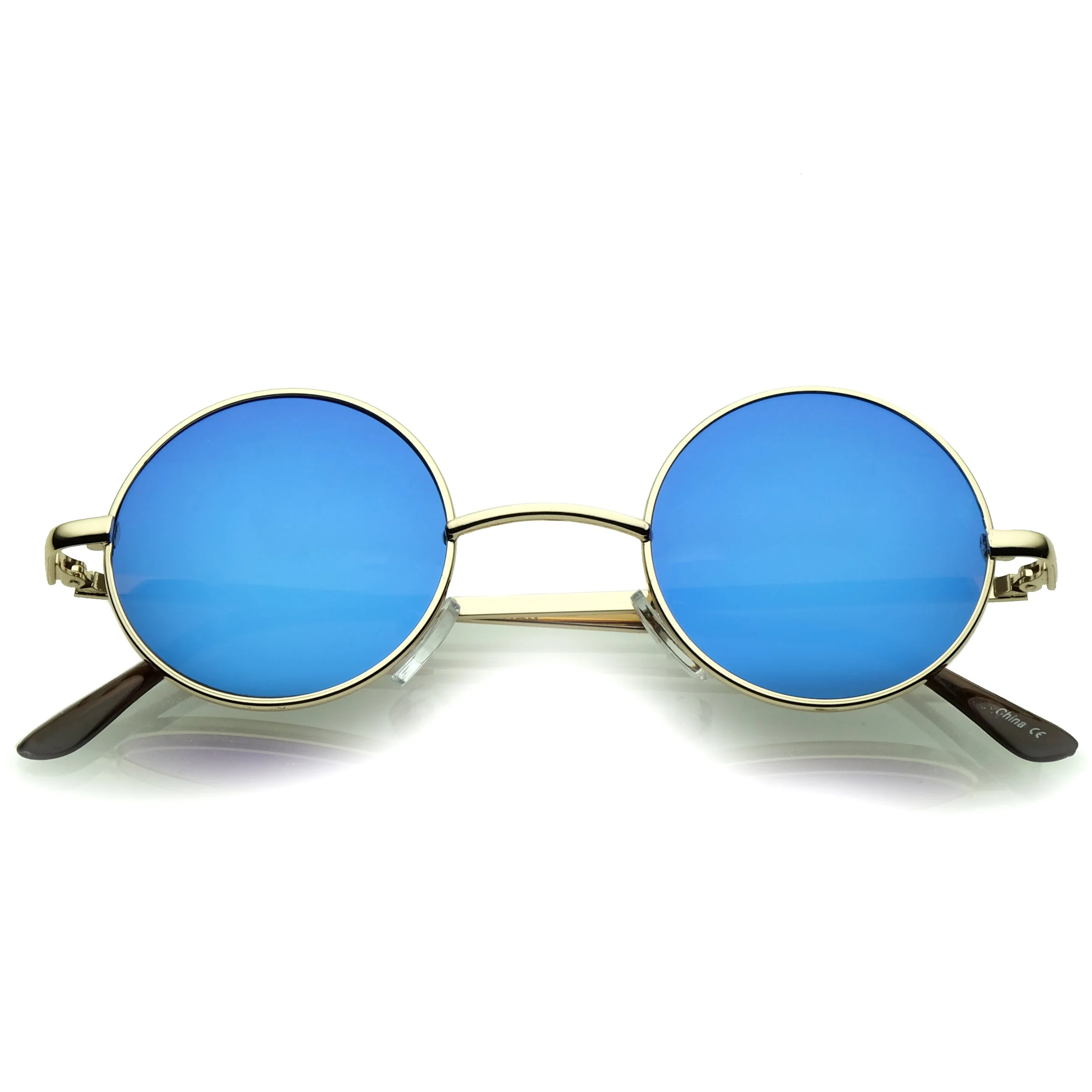 zeroUV Retro Lennon Style Round Circle Metal Mirror Lens Sunglasses 1408 - Image 19