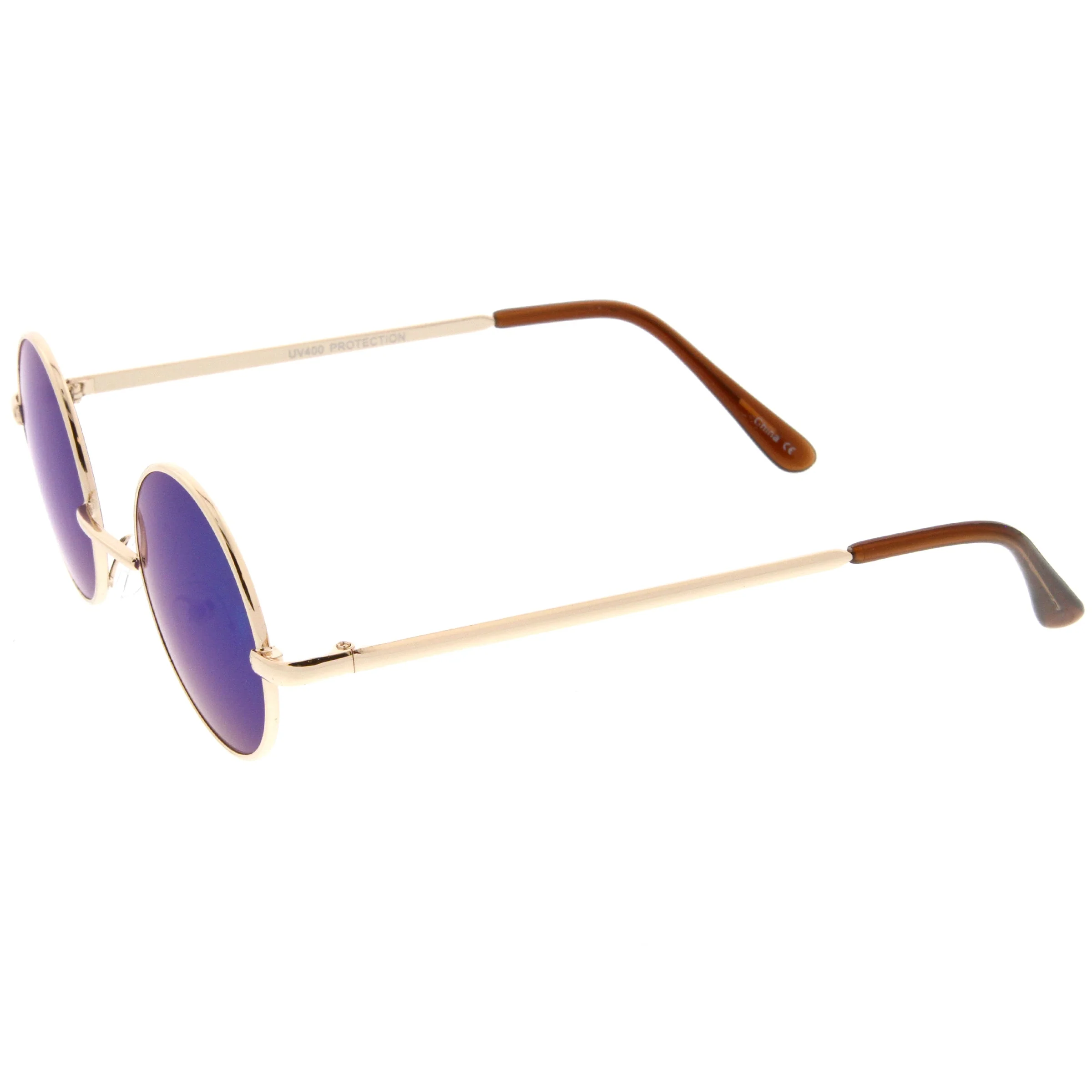 zeroUV Retro Lennon Style Round Circle Metal Mirror Lens Sunglasses 1408 - Image 21