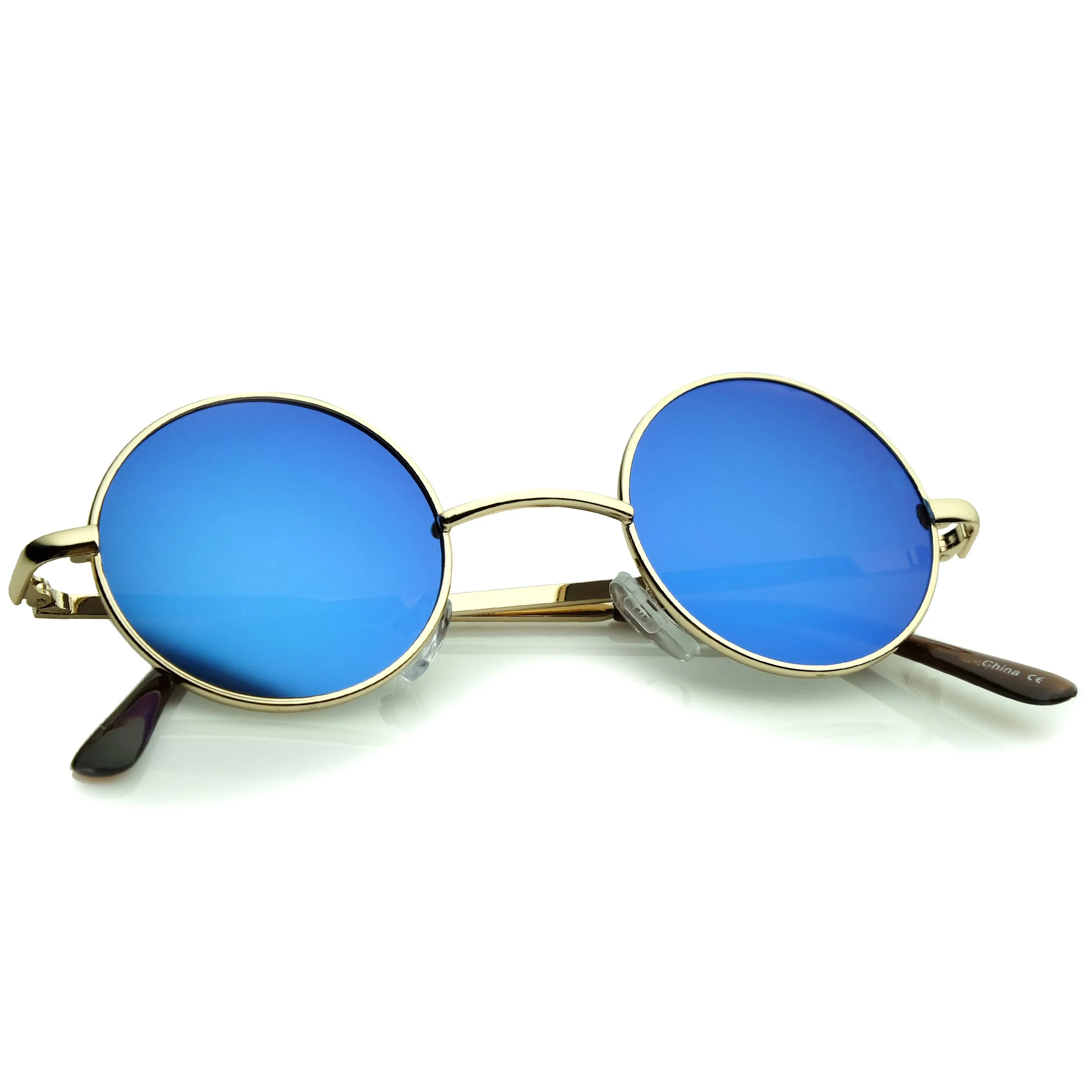 zeroUV Retro Lennon Style Round Circle Metal Mirror Lens Sunglasses 1408 - Image 22