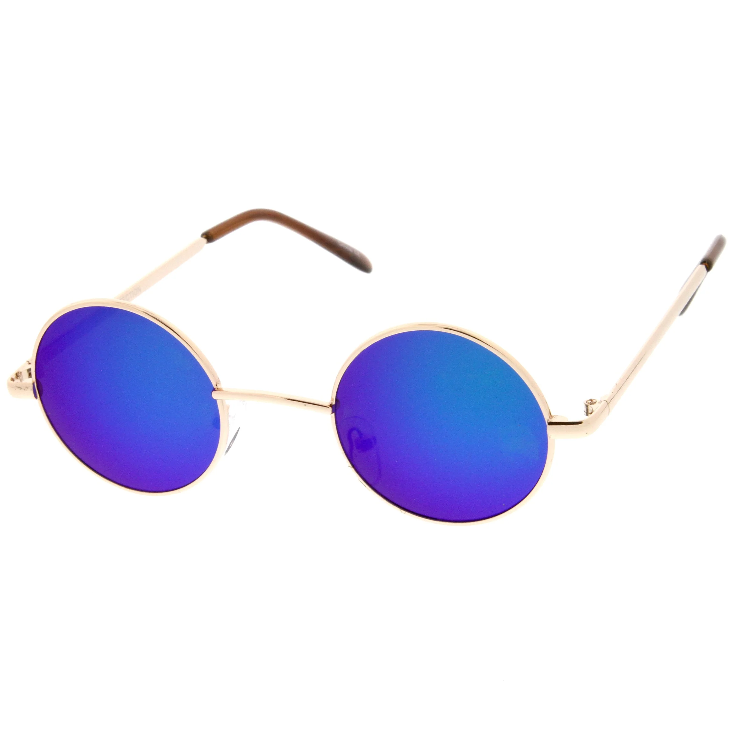 zeroUV Retro Lennon Style Round Circle Metal Mirror Lens Sunglasses 1408 - Image 24