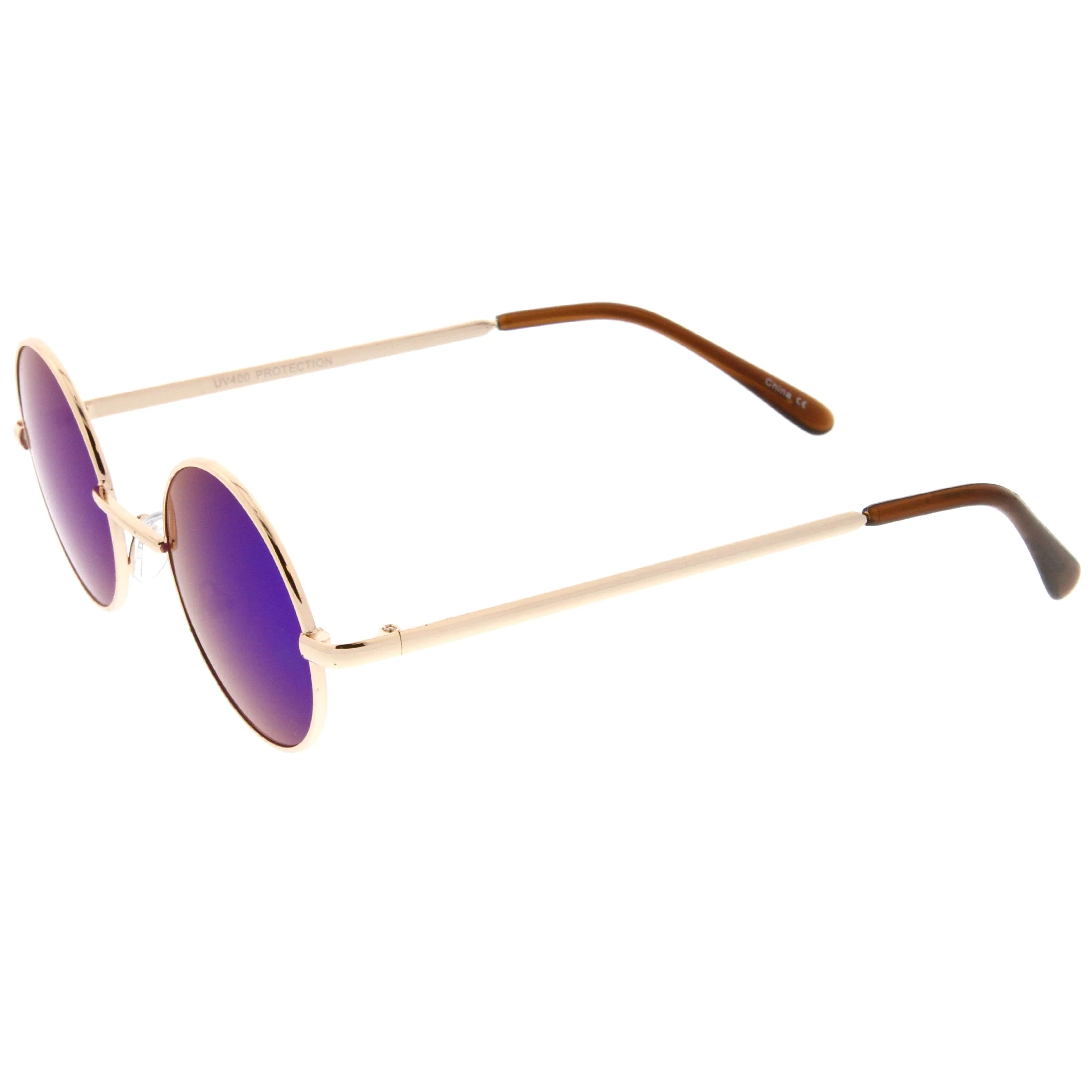 zeroUV Retro Lennon Style Round Circle Metal Mirror Lens Sunglasses 1408 - Image 26