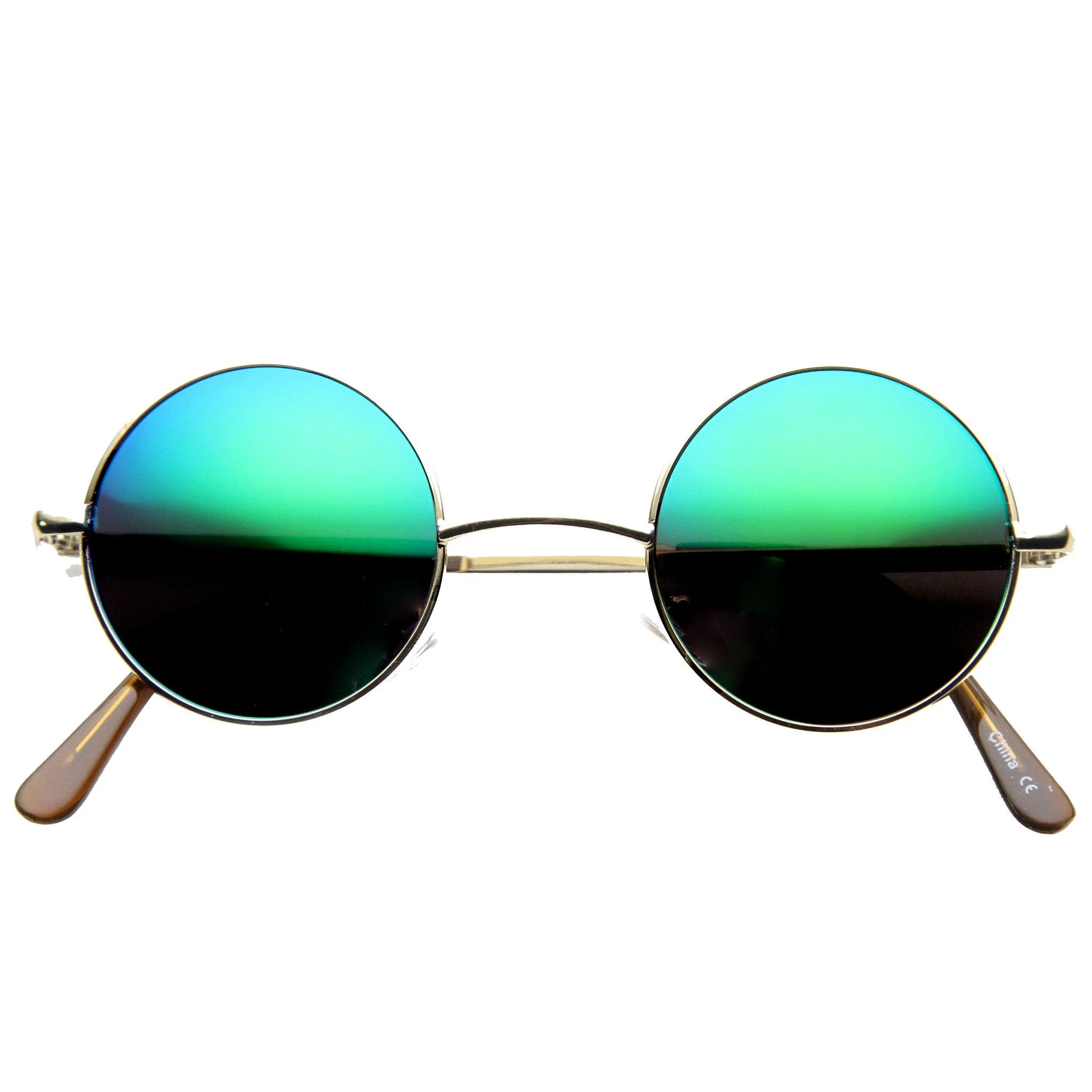 zeroUV Retro Lennon Style Round Circle Metal Mirror Lens Sunglasses 1408 - Image 29