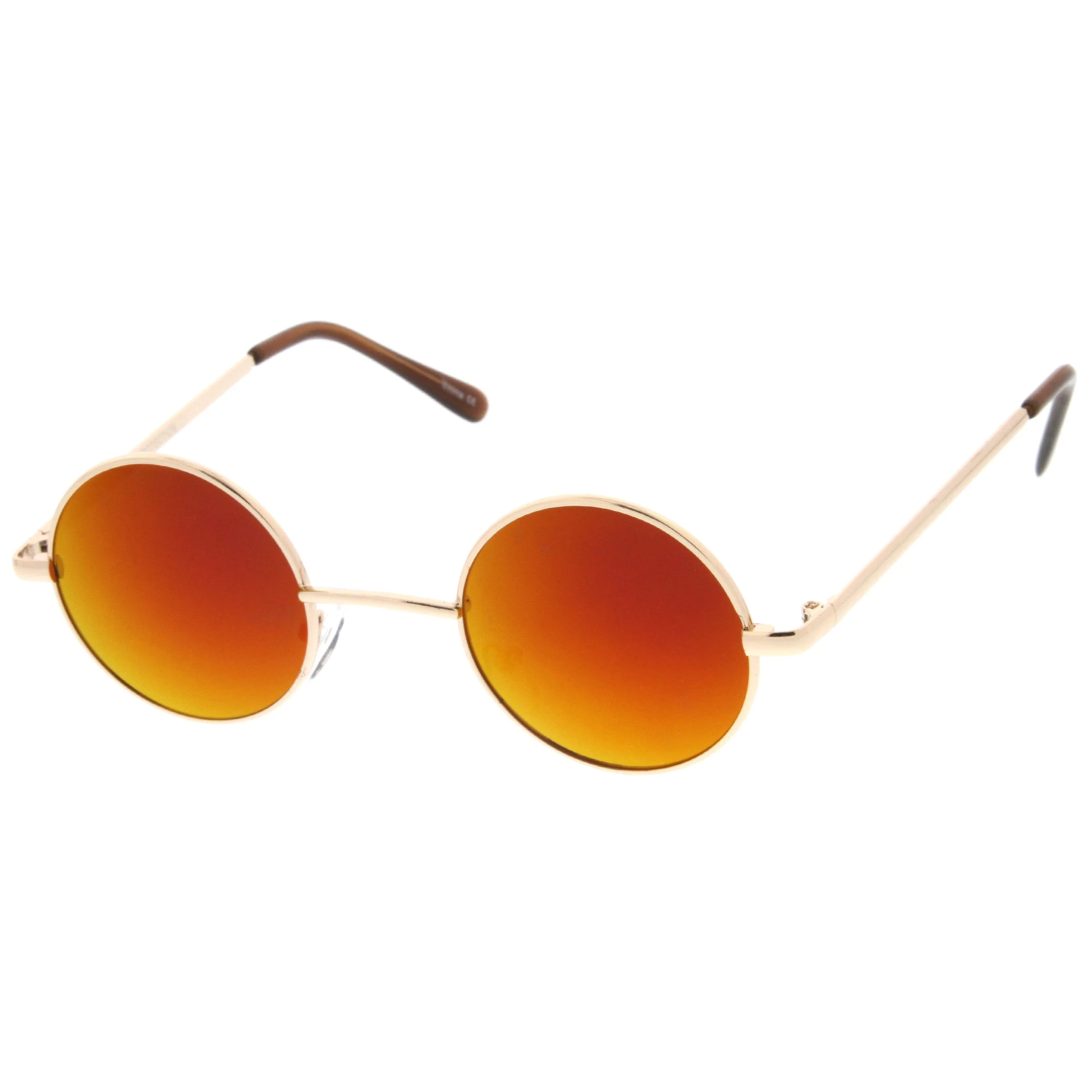 zeroUV Retro Lennon Style Round Circle Metal Mirror Lens Sunglasses 1408 - Image 30