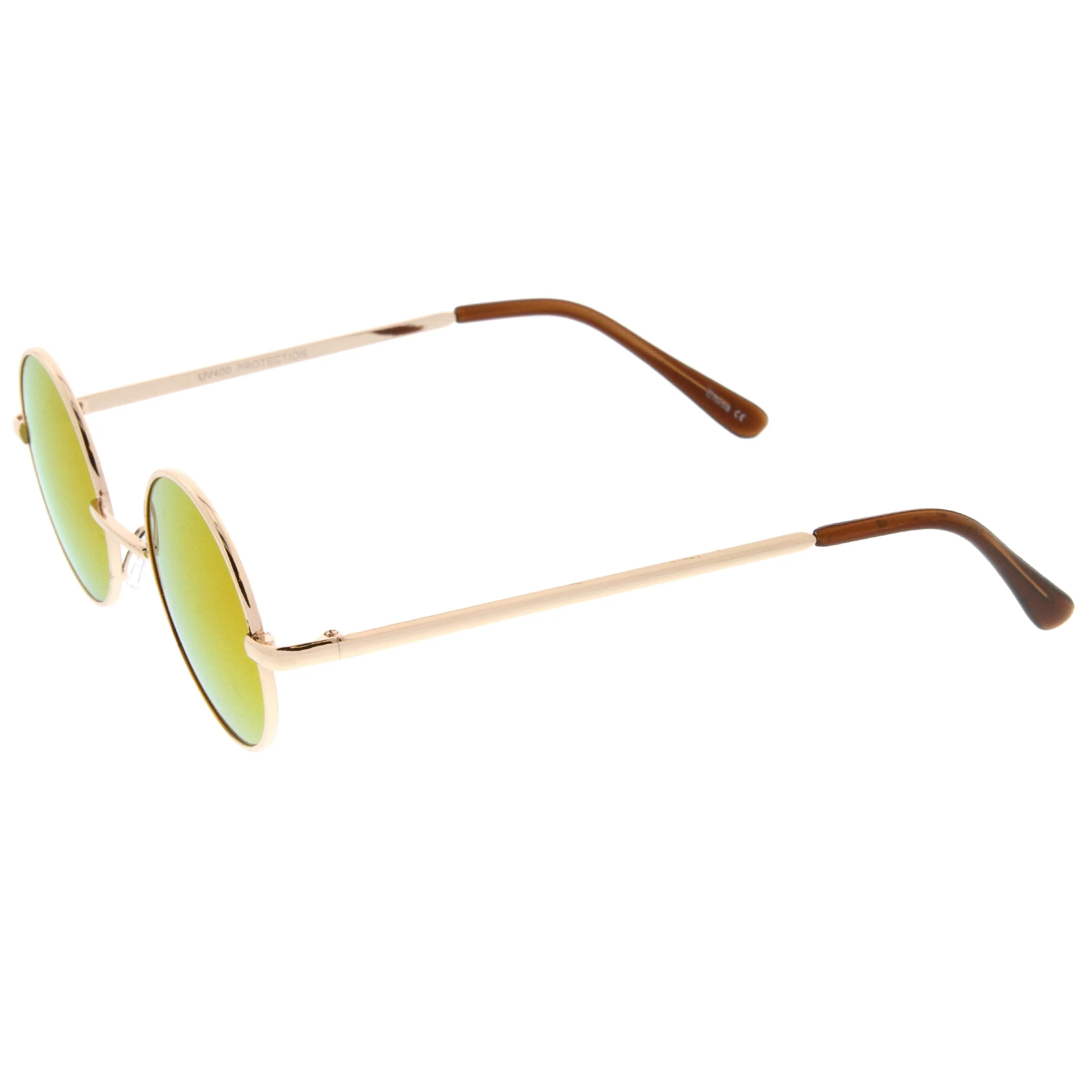 zeroUV Retro Lennon Style Round Circle Metal Mirror Lens Sunglasses 1408 - Image 31