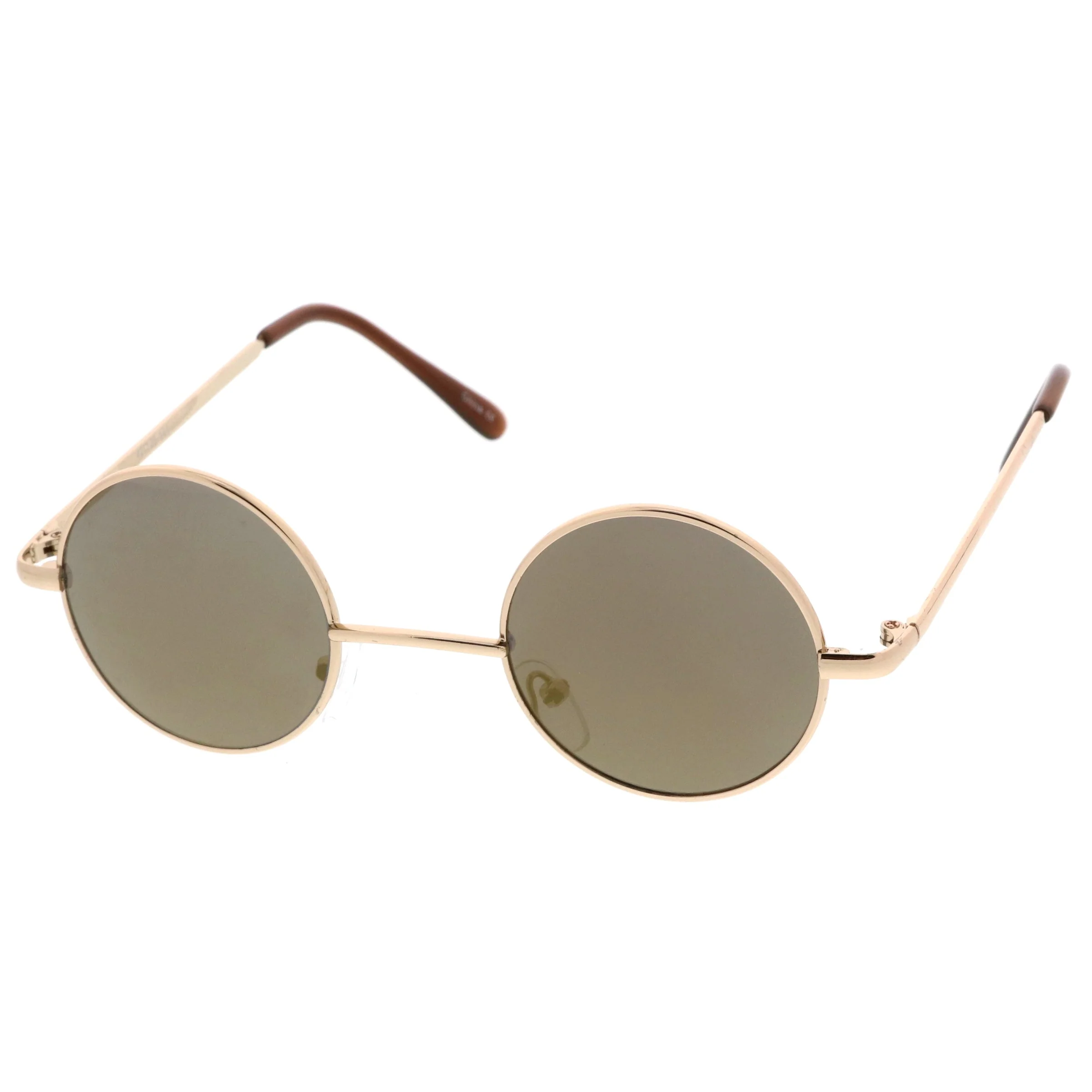 zeroUV Retro Lennon Style Round Circle Metal Mirror Lens Sunglasses 1408 - Image 36