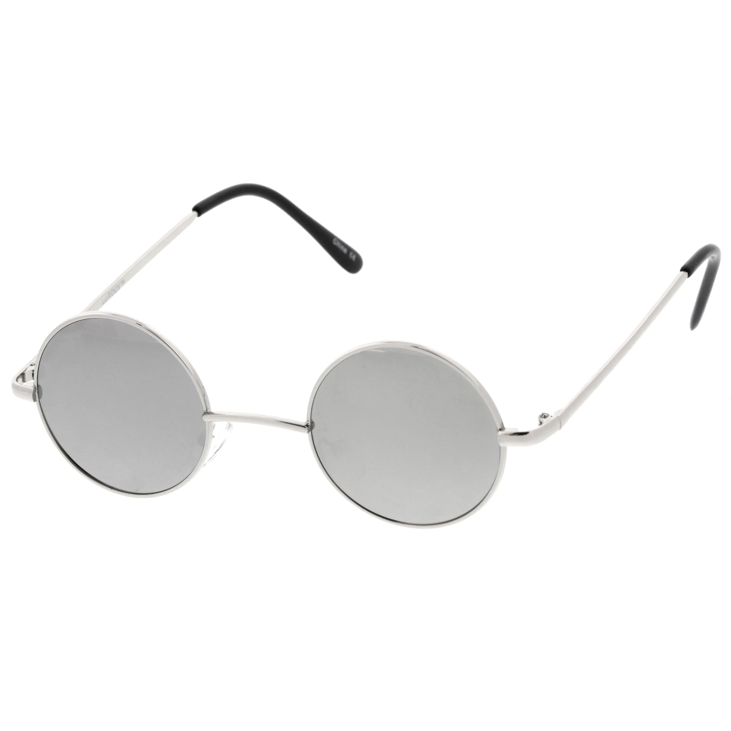 zeroUV Retro Lennon Style Round Circle Metal Mirror Lens Sunglasses 1408 - Image 40