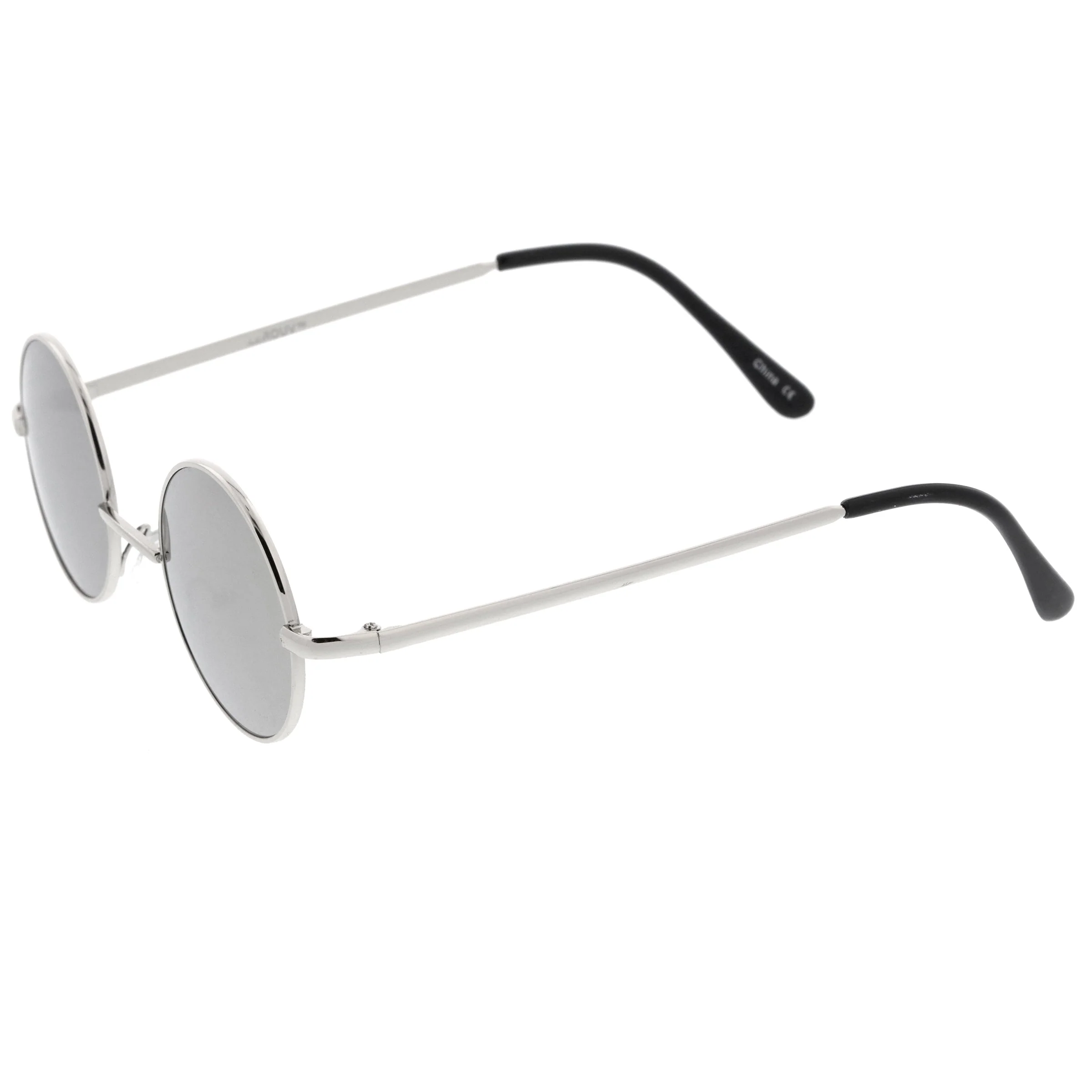 zeroUV Retro Lennon Style Round Circle Metal Mirror Lens Sunglasses 1408 - Image 41