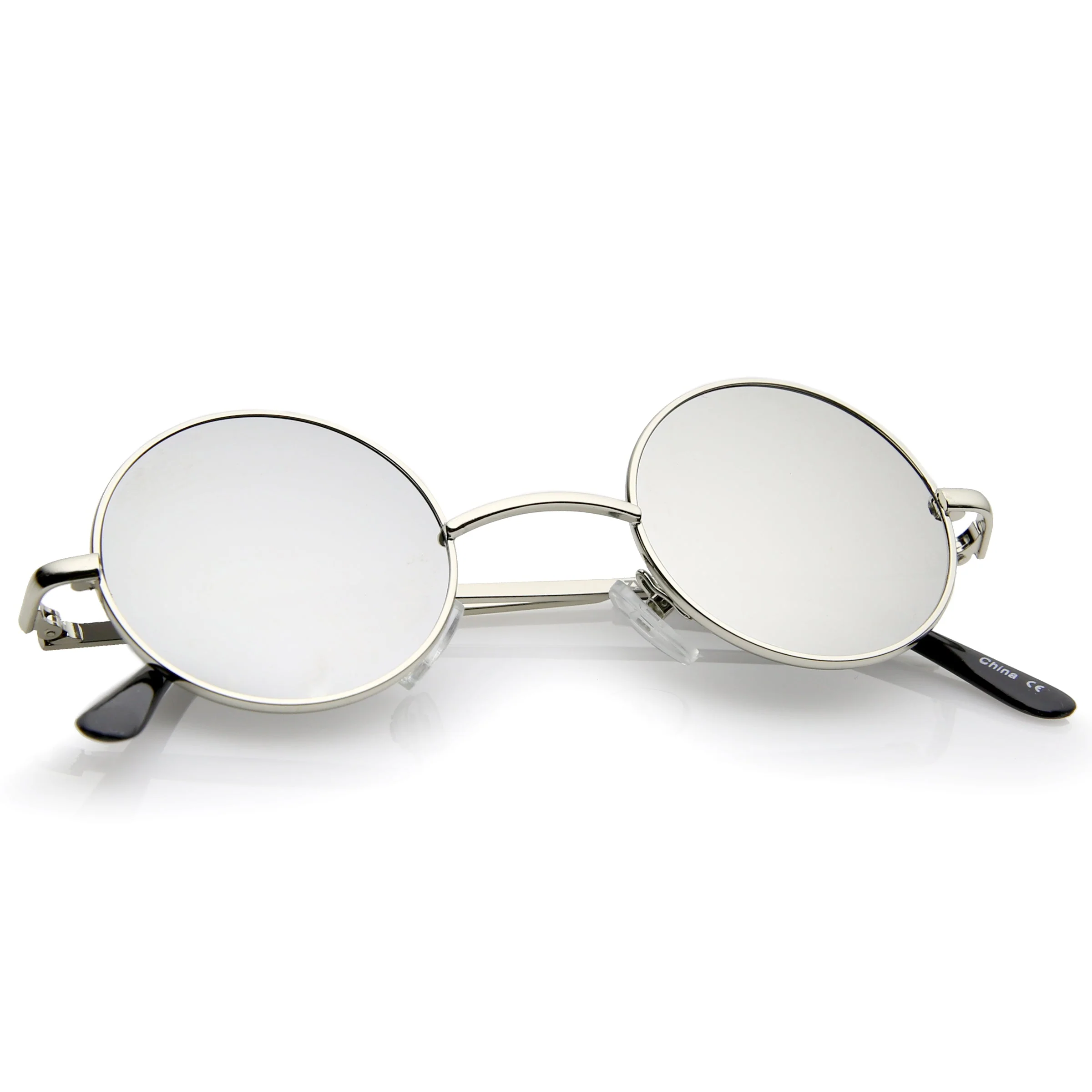 zeroUV Retro Lennon Style Round Circle Metal Mirror Lens Sunglasses 1408 - Image 42