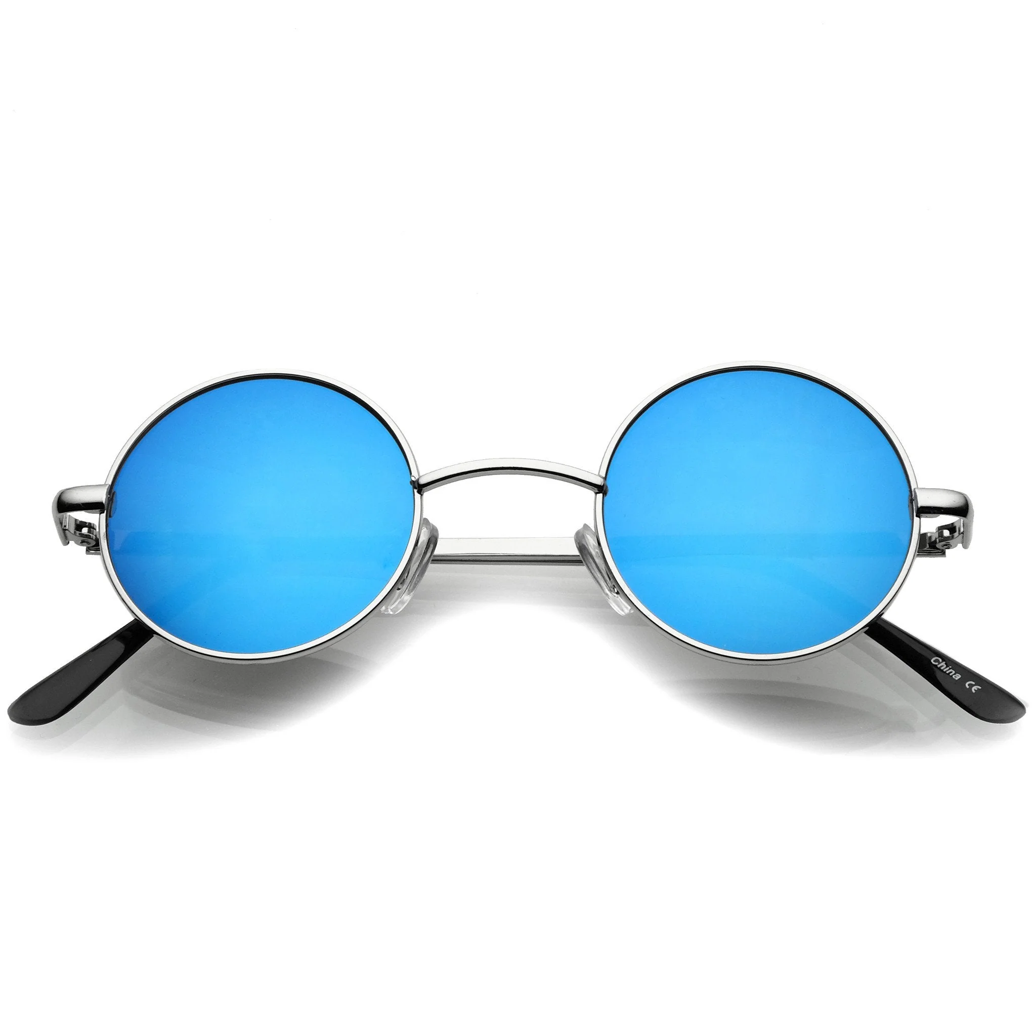 zeroUV Retro Lennon Style Round Circle Metal Mirror Lens Sunglasses 1408 - Image 5