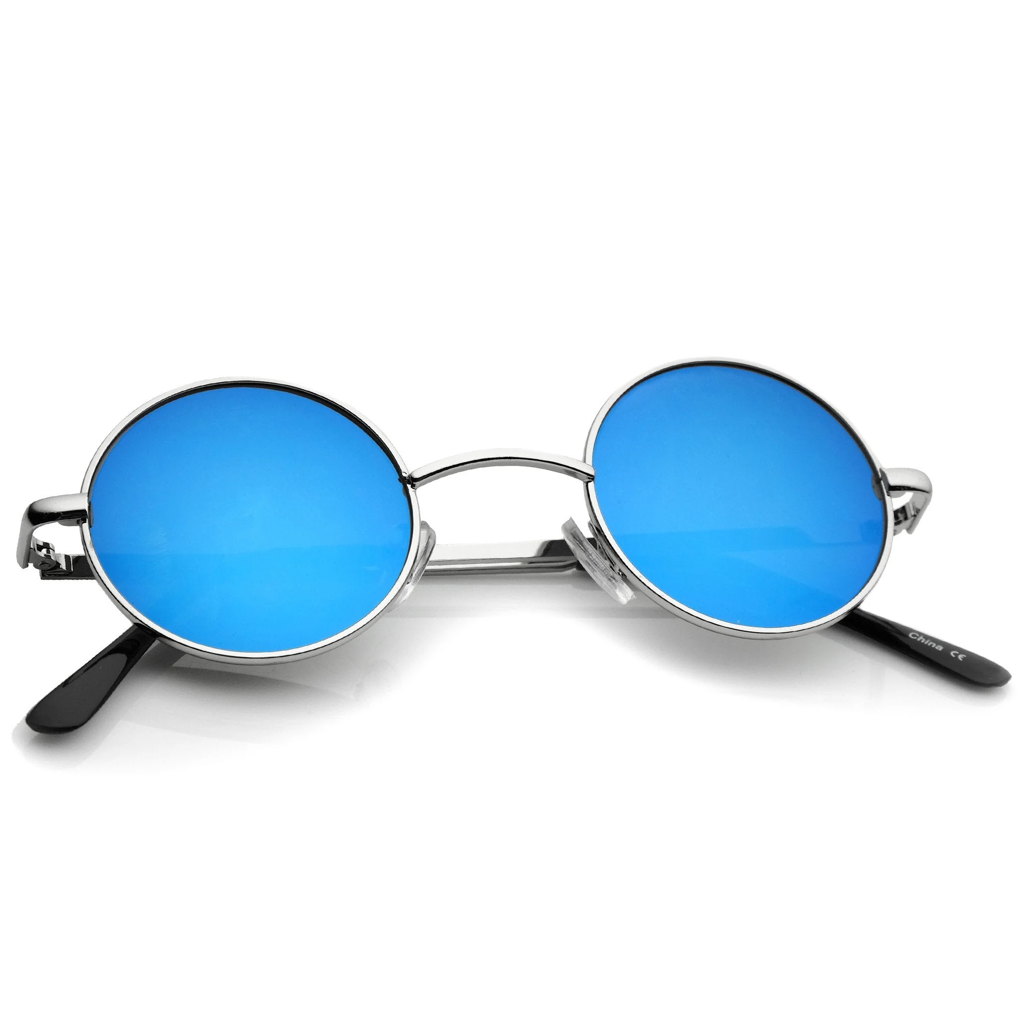 zeroUV Retro Lennon Style Round Circle Metal Mirror Lens Sunglasses 1408 - Image 8