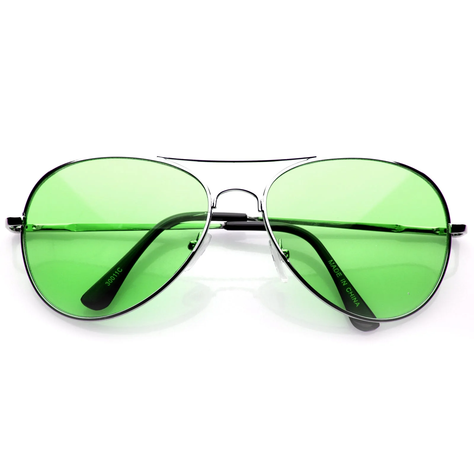 zeroUV Retro Metal Color Tinted Lens Aviator Sunglasses 8405 59mm
