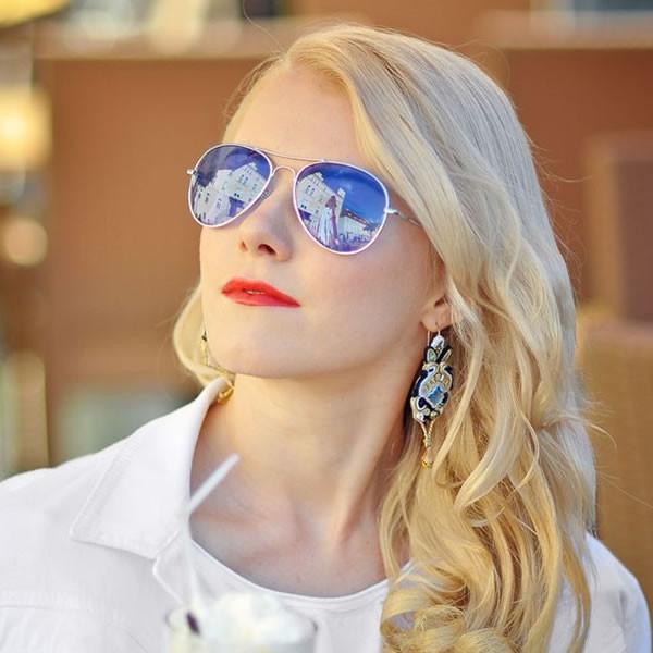 zeroUV Retro Metal Color Tinted Lens Aviator Sunglasses 8405 59mm - Image 10