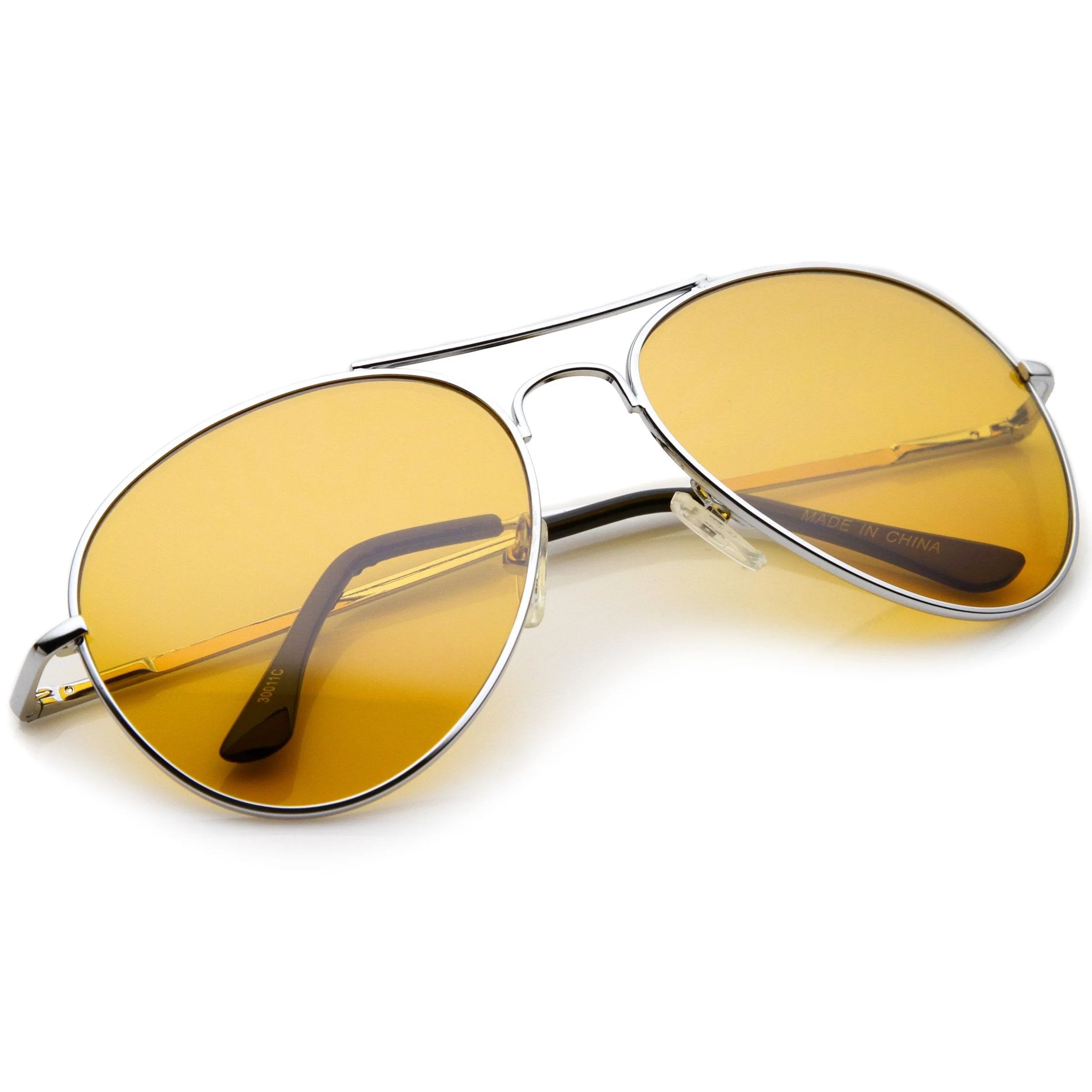 zeroUV Retro Metal Color Tinted Lens Aviator Sunglasses 8405 59mm - Image 16