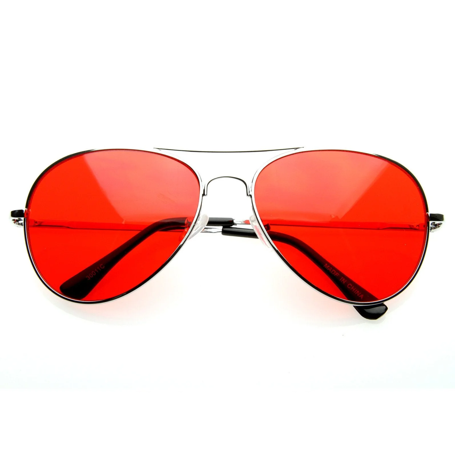 zeroUV Retro Metal Color Tinted Lens Aviator Sunglasses 8405 59mm - Image 17