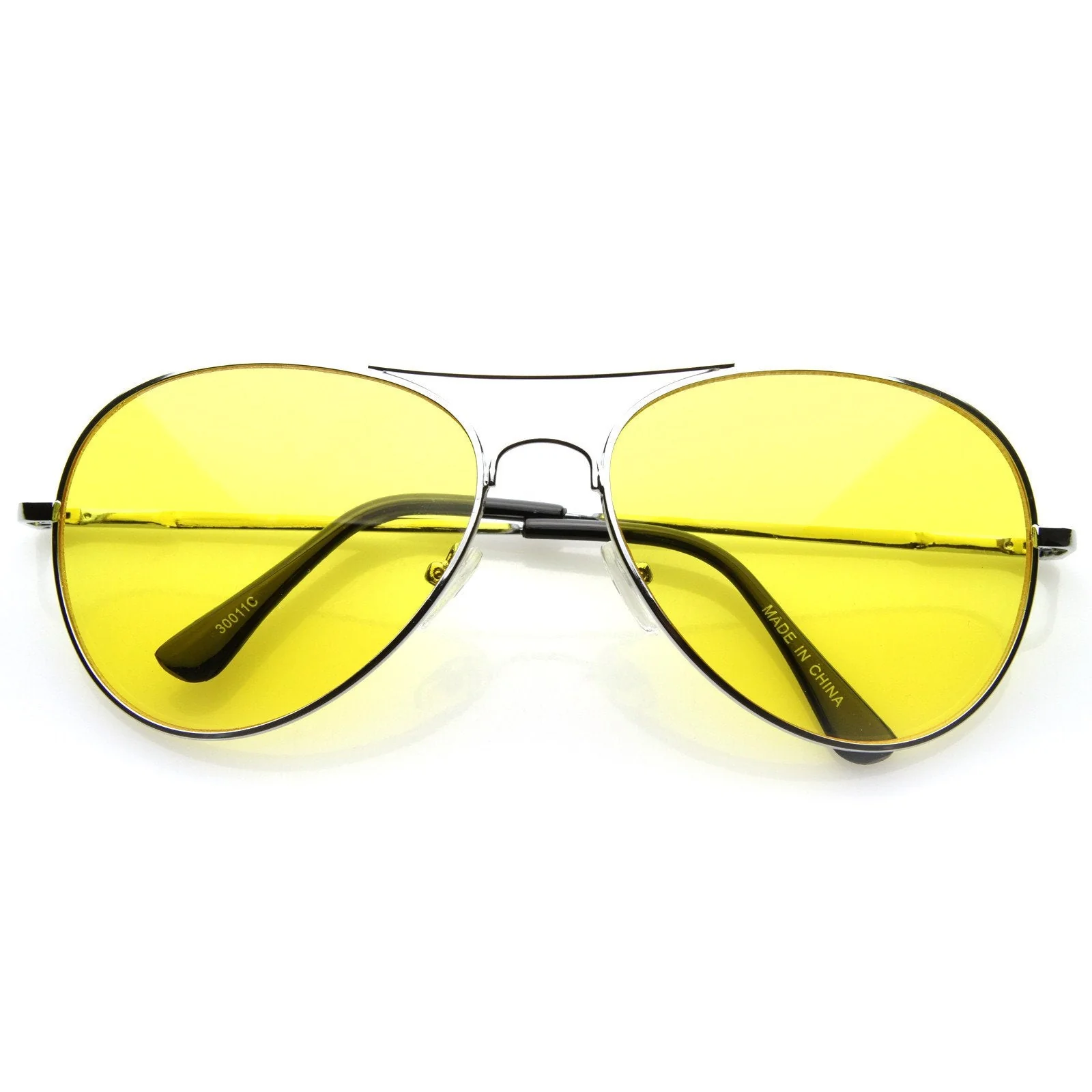 zeroUV Retro Metal Color Tinted Lens Aviator Sunglasses 8405 59mm - Image 19