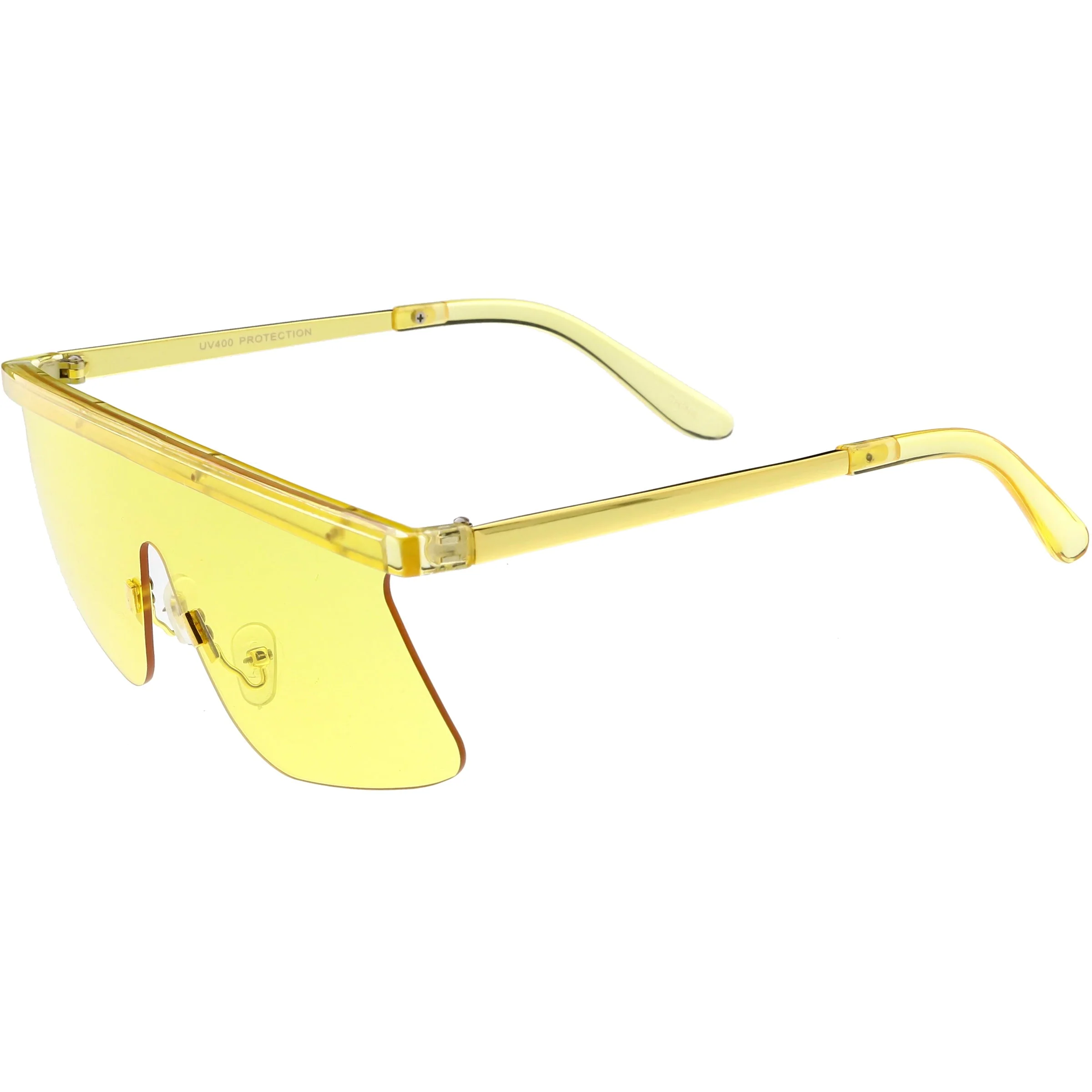 zeroUV Retro Modern Blade Cut Shield Sports Sunglasses C941 - Image 12