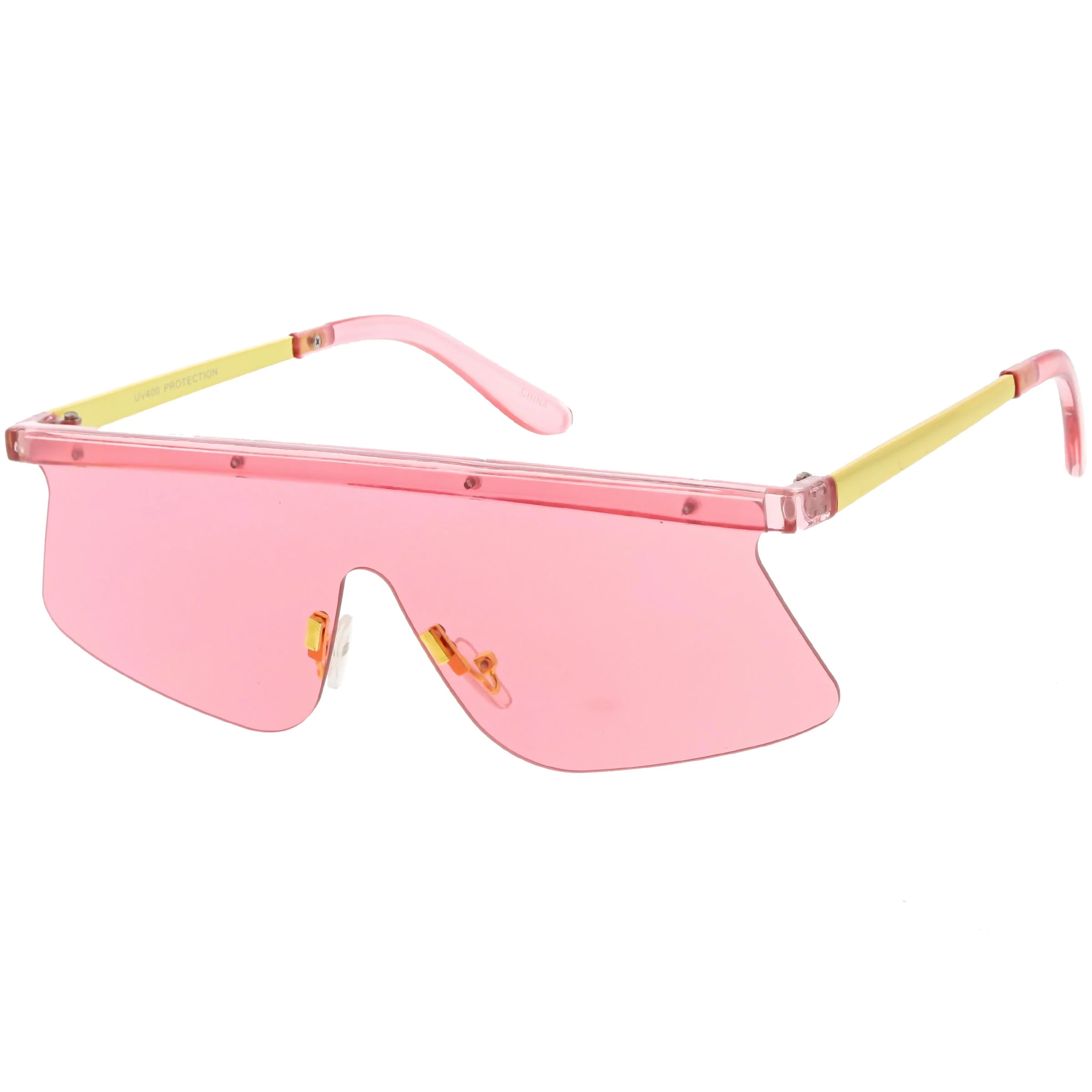 zeroUV Retro Modern Blade Cut Shield Sports Sunglasses C941 - Image 14