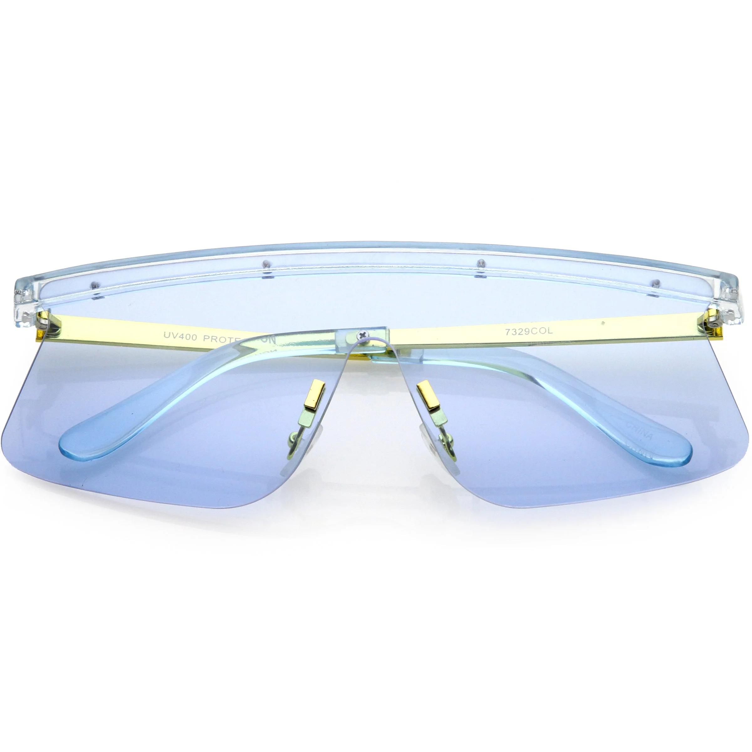 zeroUV Retro Modern Blade Cut Shield Sports Sunglasses C941 - Image 4