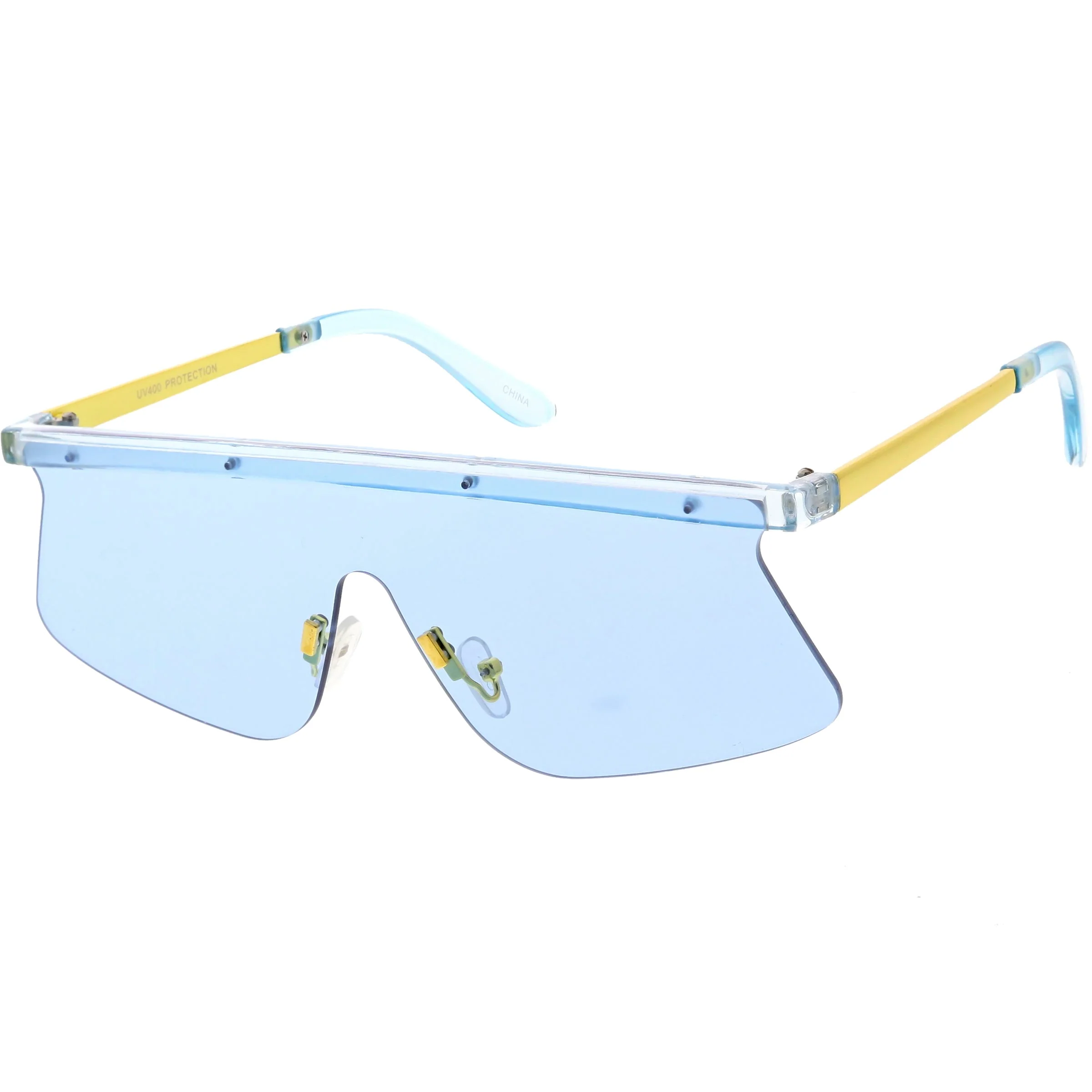 zeroUV Retro Modern Blade Cut Shield Sports Sunglasses C941 - Image 5