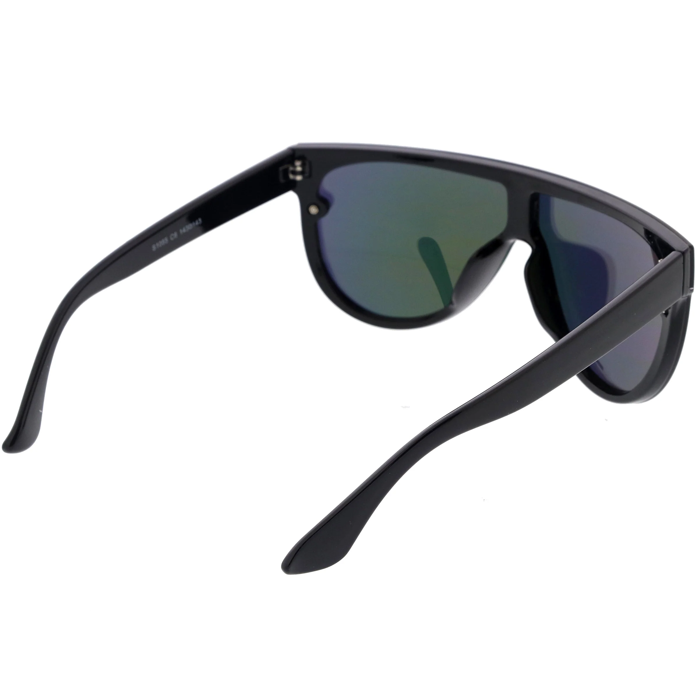 zeroUV Retro Modern Flat Top Mirror Lens Shield Aviator Sunglasses 9798 - Image 13